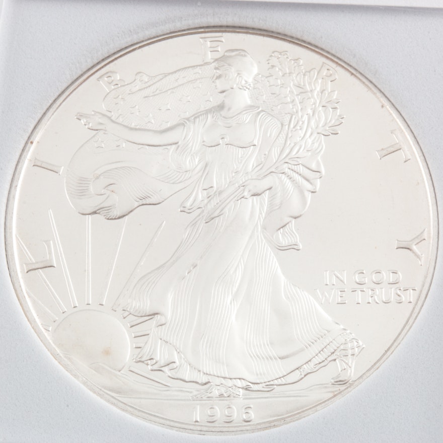 Low Mintage 1996 One Dollar U.S. Silver Eagle