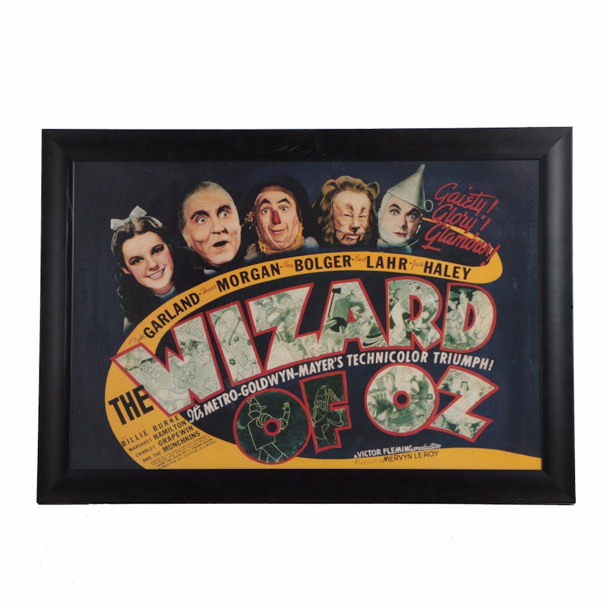 Offset Lithograph Movie Poster "Wizard of Oz"