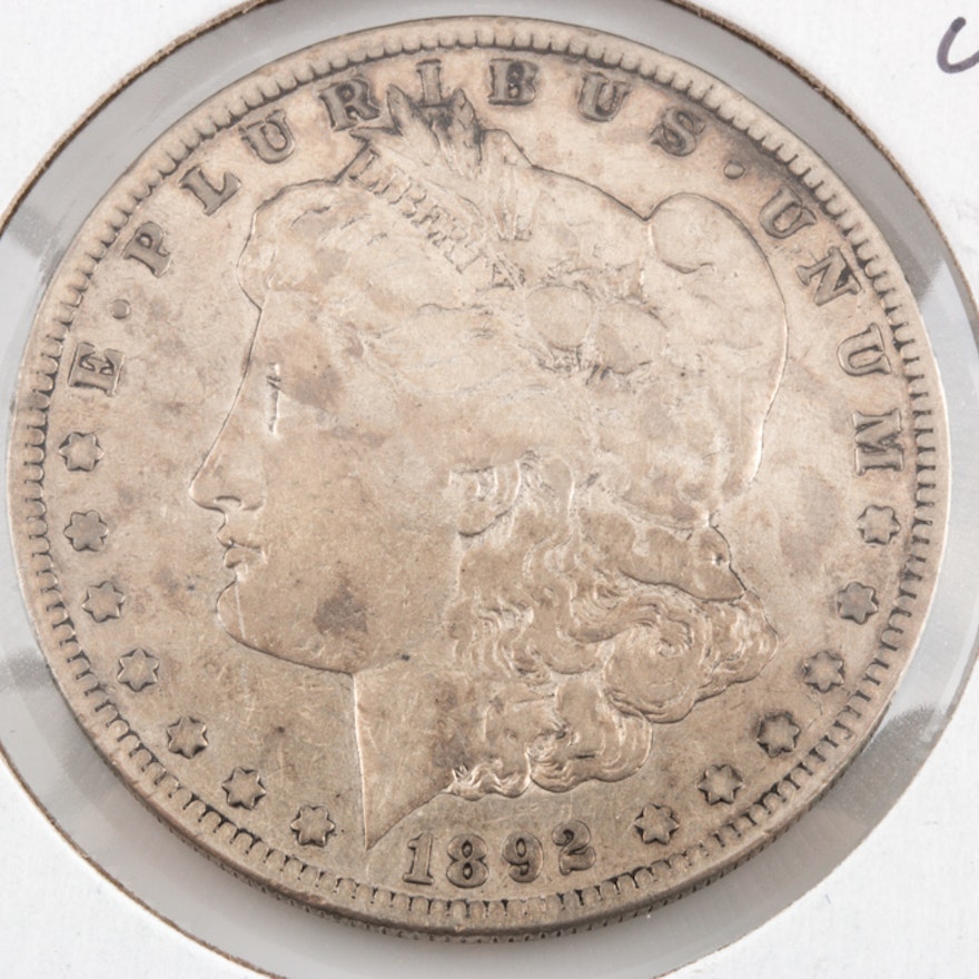 Low Mintage 1892 S Silver Morgan Dollar