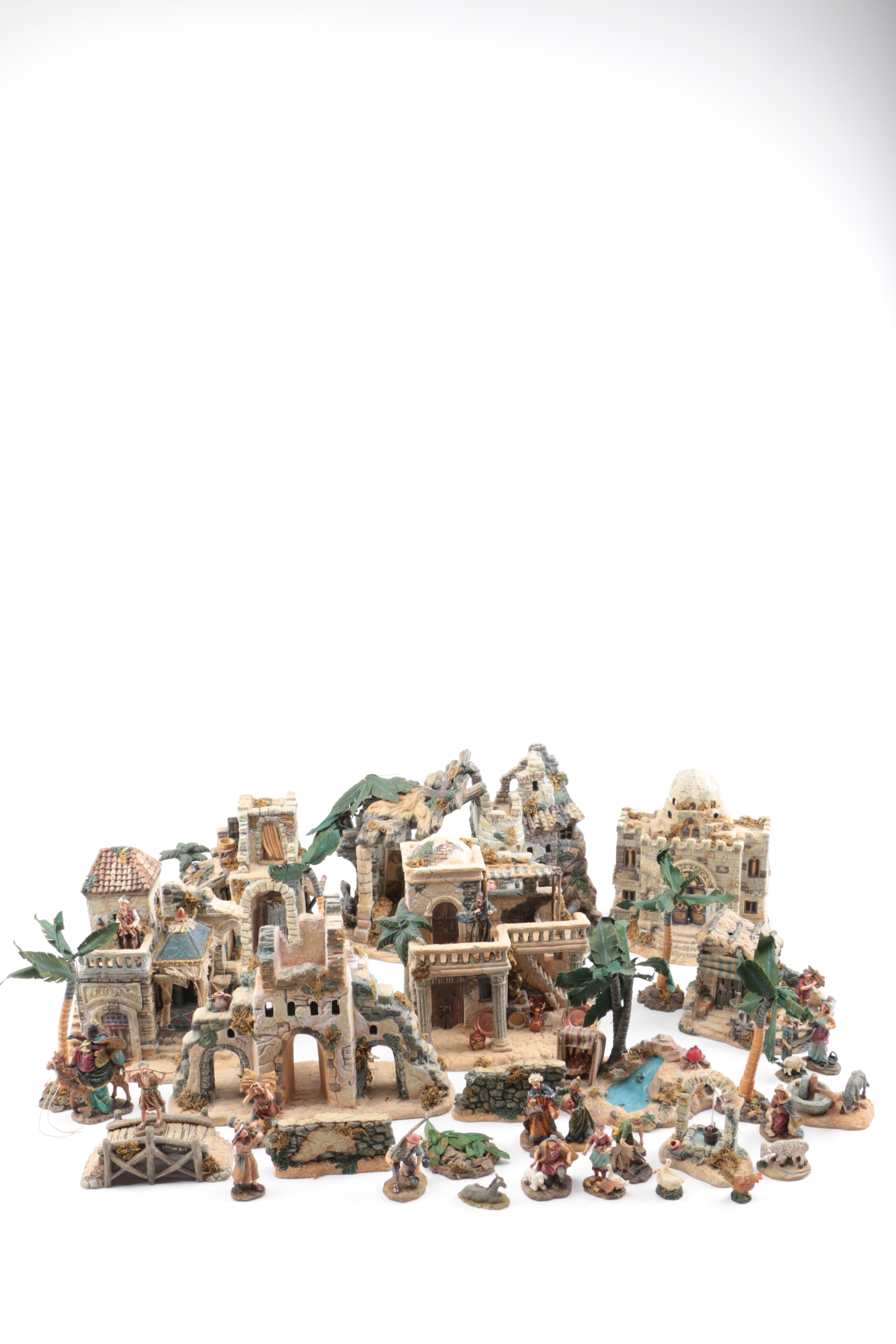 Nativity Scene That Includes The Bethlehem Village
