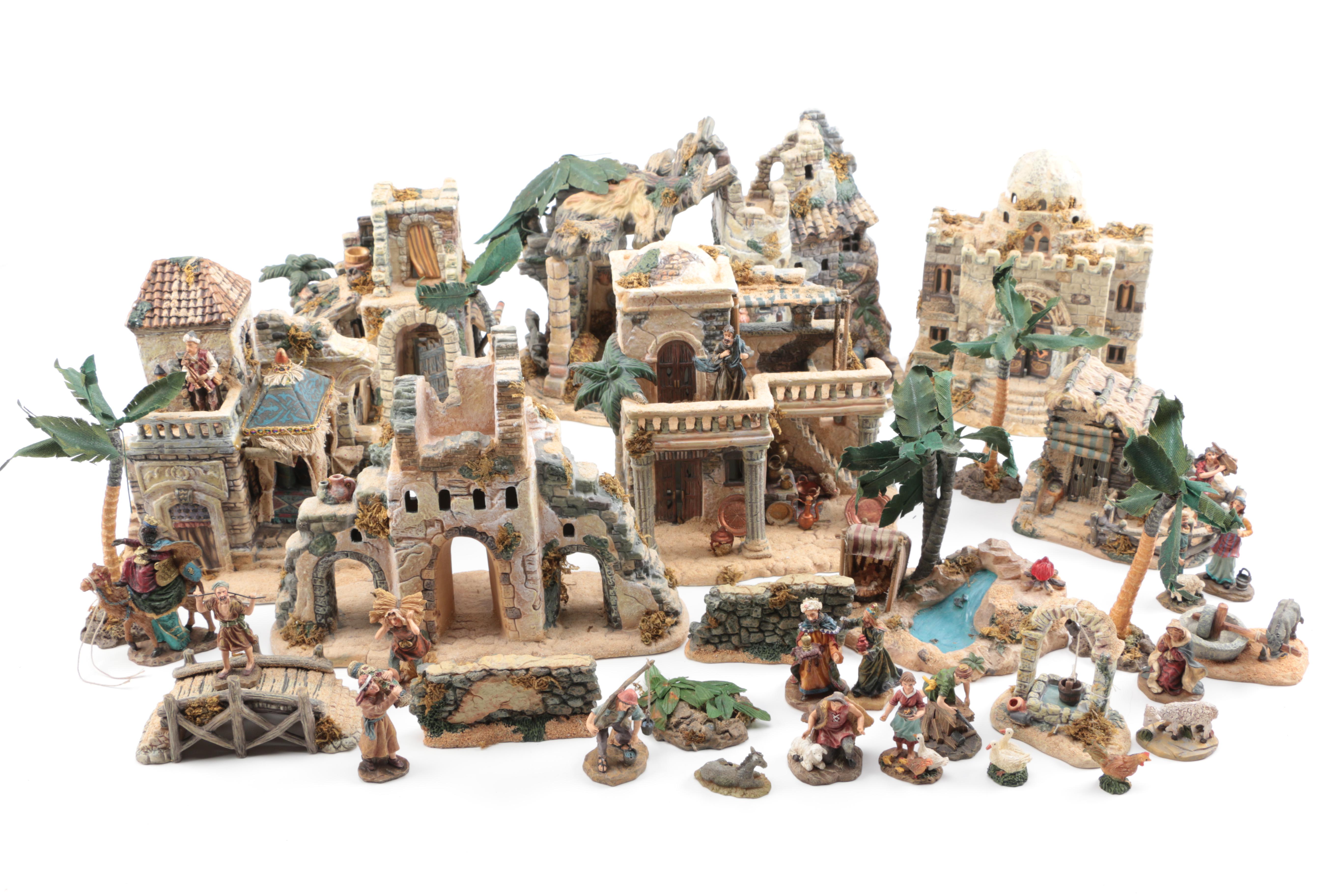 Nativity Scene That Includes The Bethlehem Village