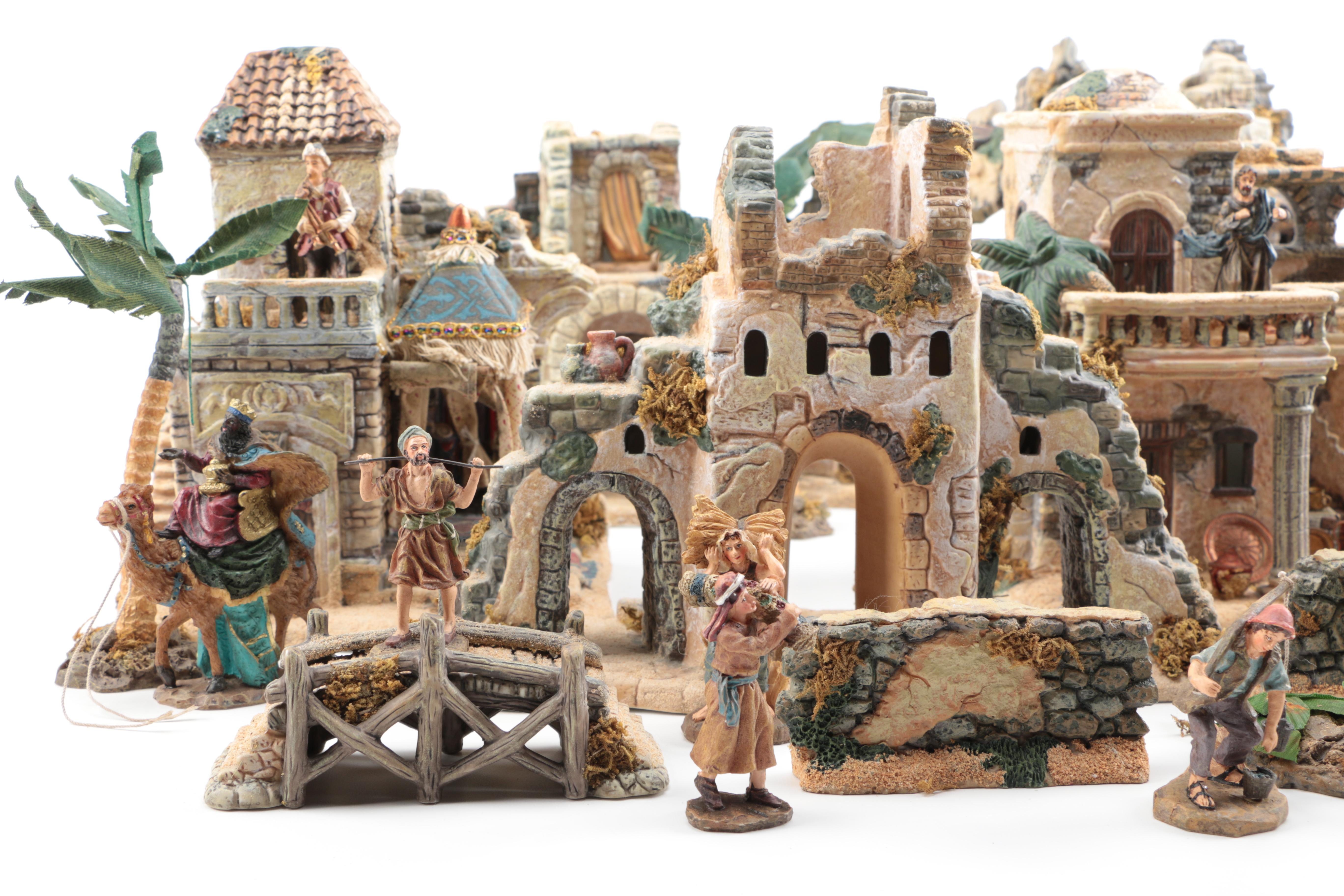 Nativity Scene That Includes The Bethlehem Village