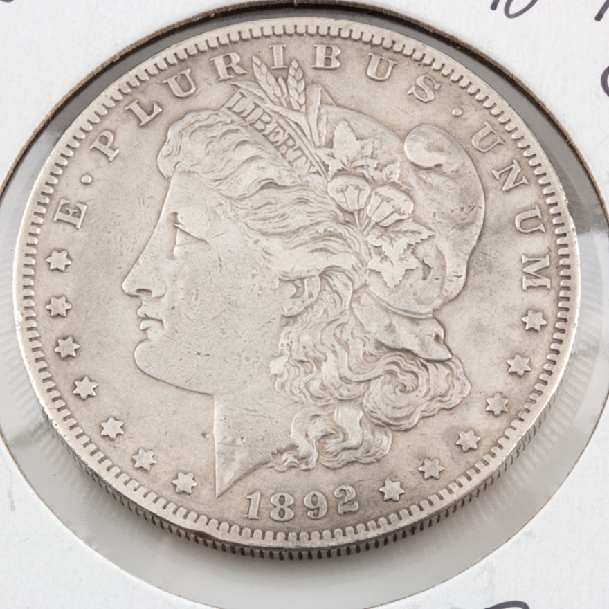 Low Mintage 1892 S Silver Morgan Dollar