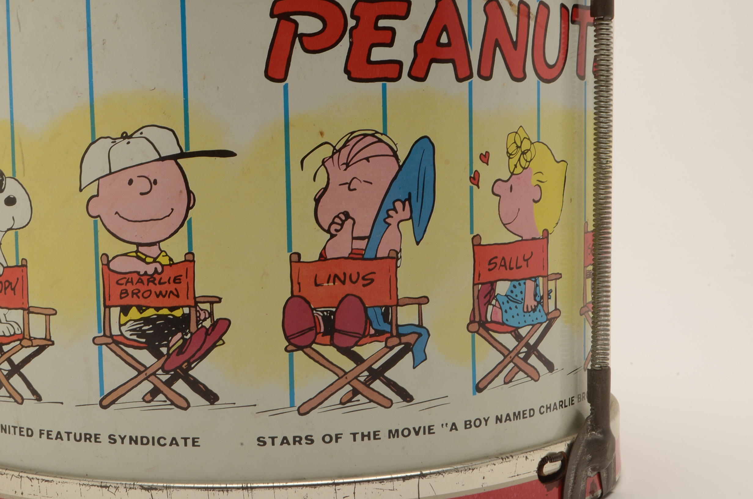 Vintage "Peanuts" Toy Drum by Chein