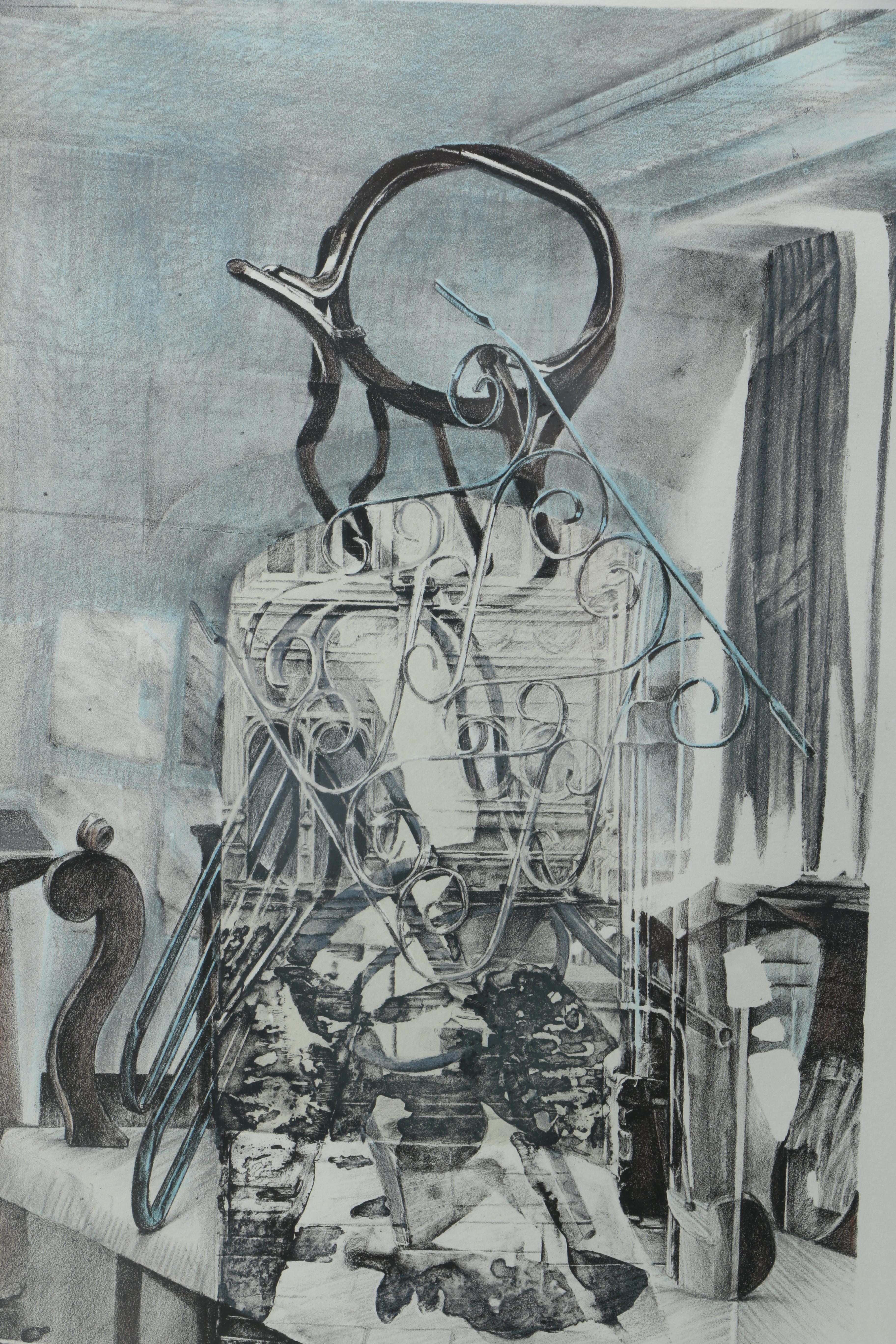 1983 Ed Bernstein Limited Edition Lithograph "Architecture Lesson II"