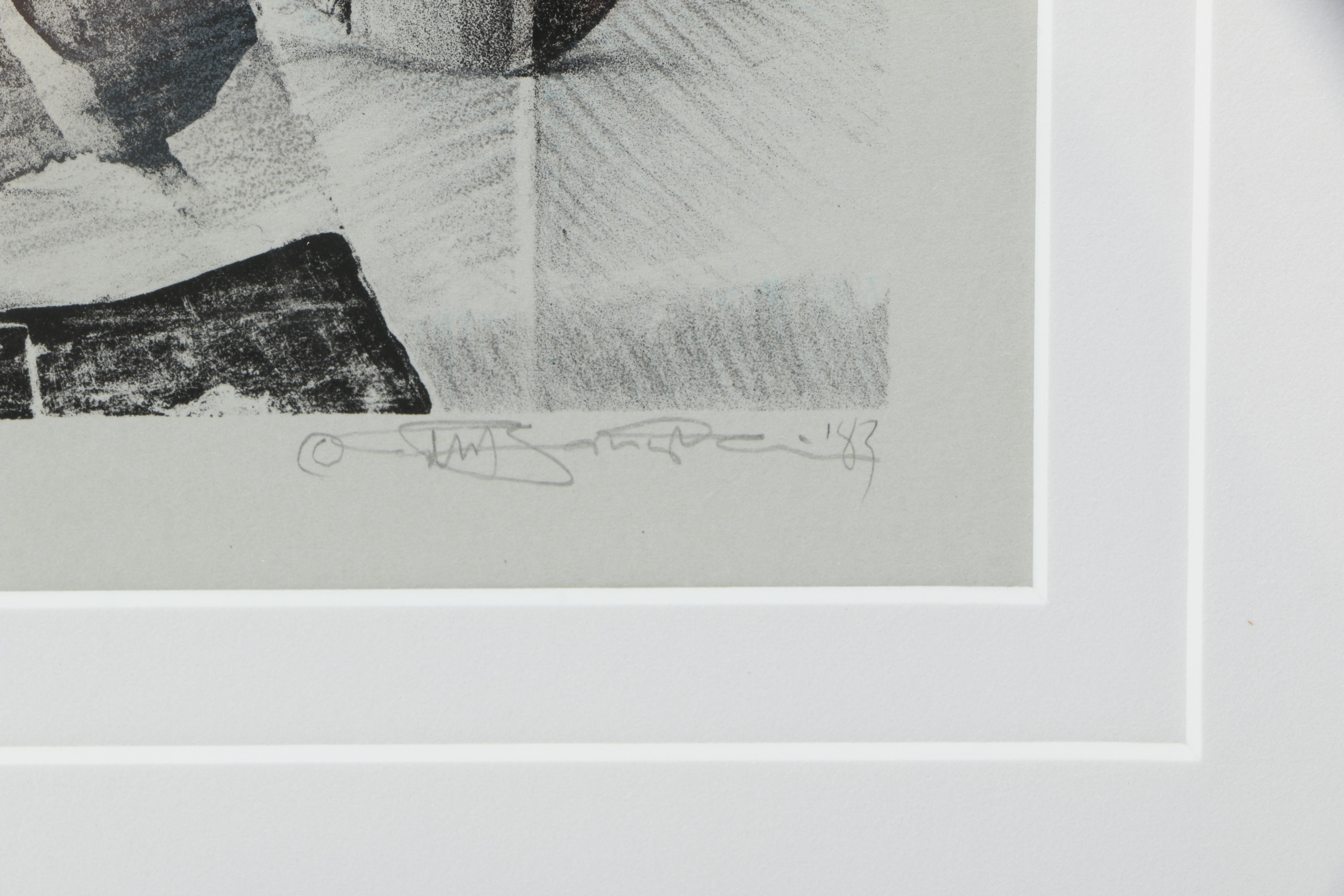 1983 Ed Bernstein Limited Edition Lithograph "Architecture Lesson II"