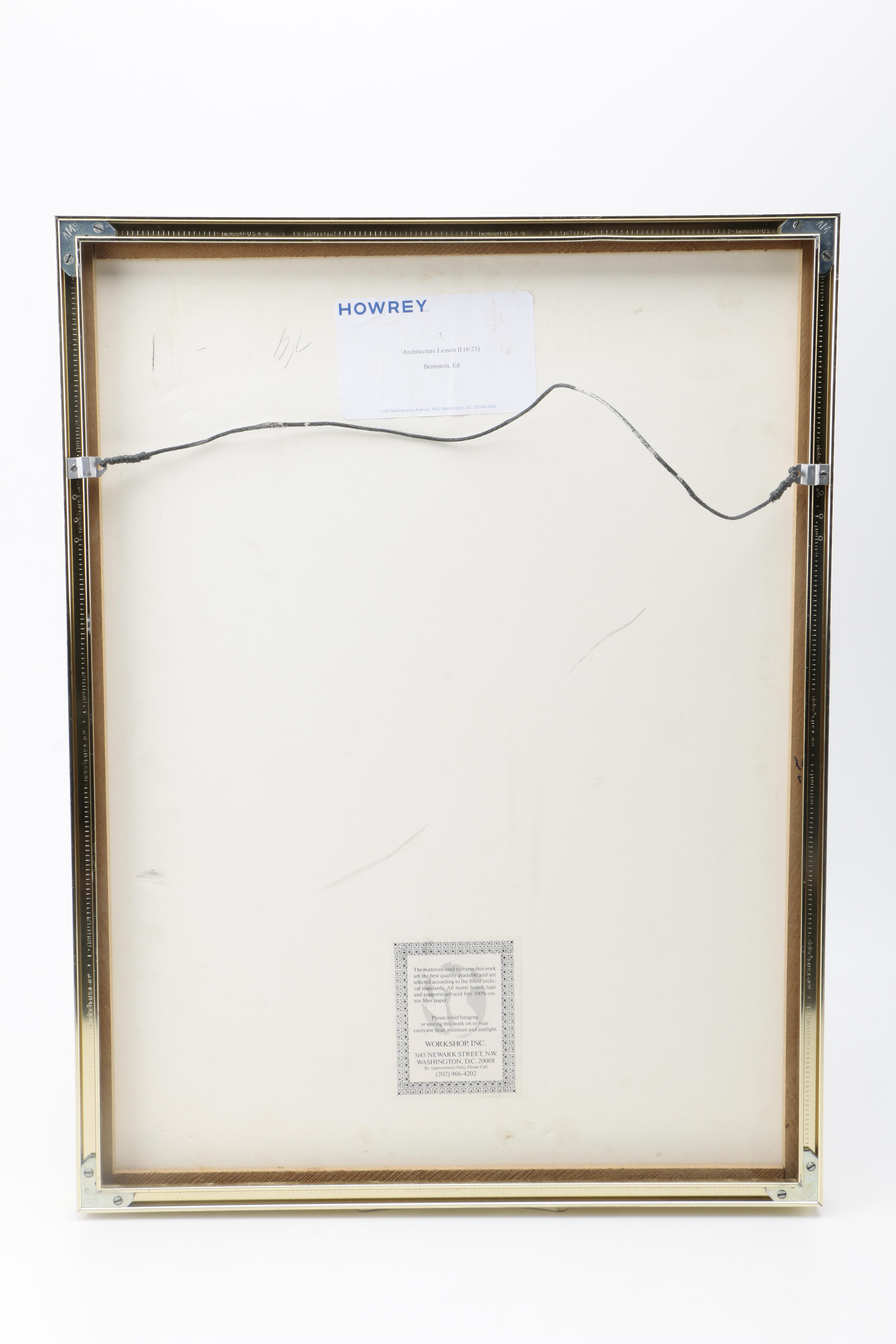 1983 Ed Bernstein Limited Edition Lithograph "Architecture Lesson II"