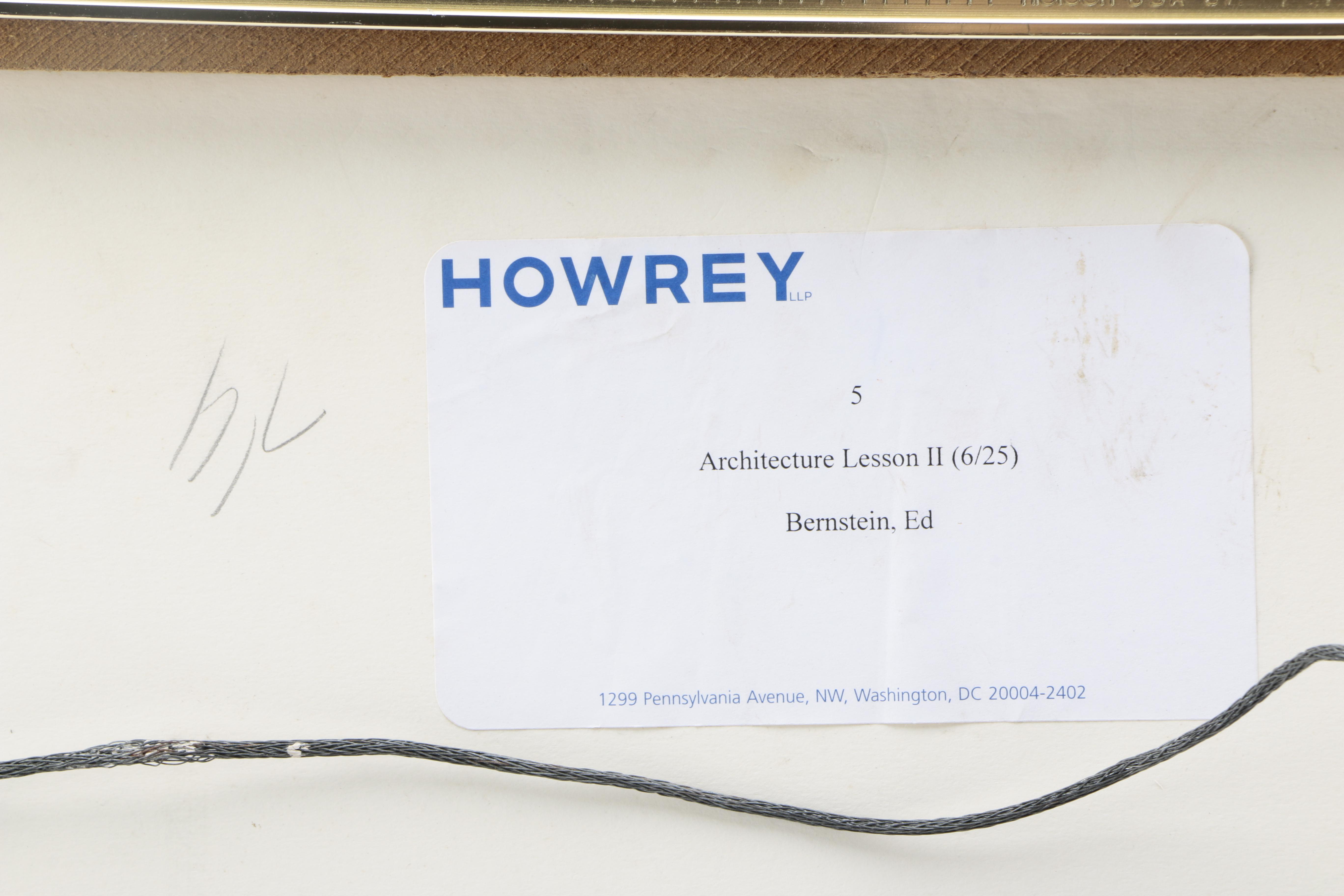 1983 Ed Bernstein Limited Edition Lithograph "Architecture Lesson II"