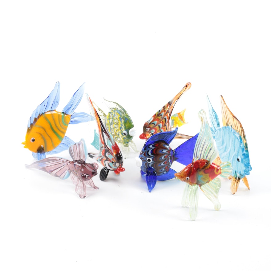 Glass Fish Figurines