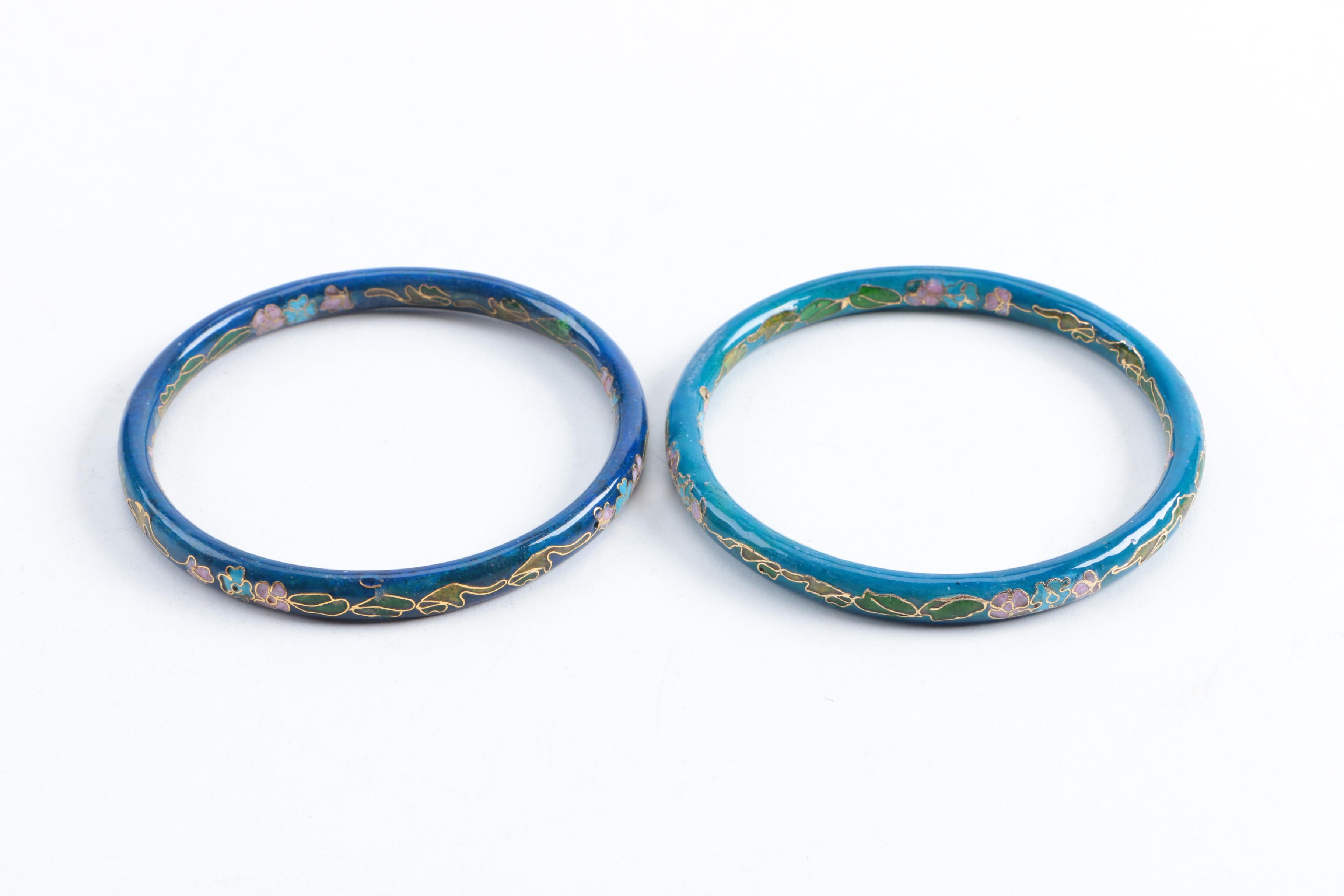 Assorted Cloisonne Bangle Bracelets