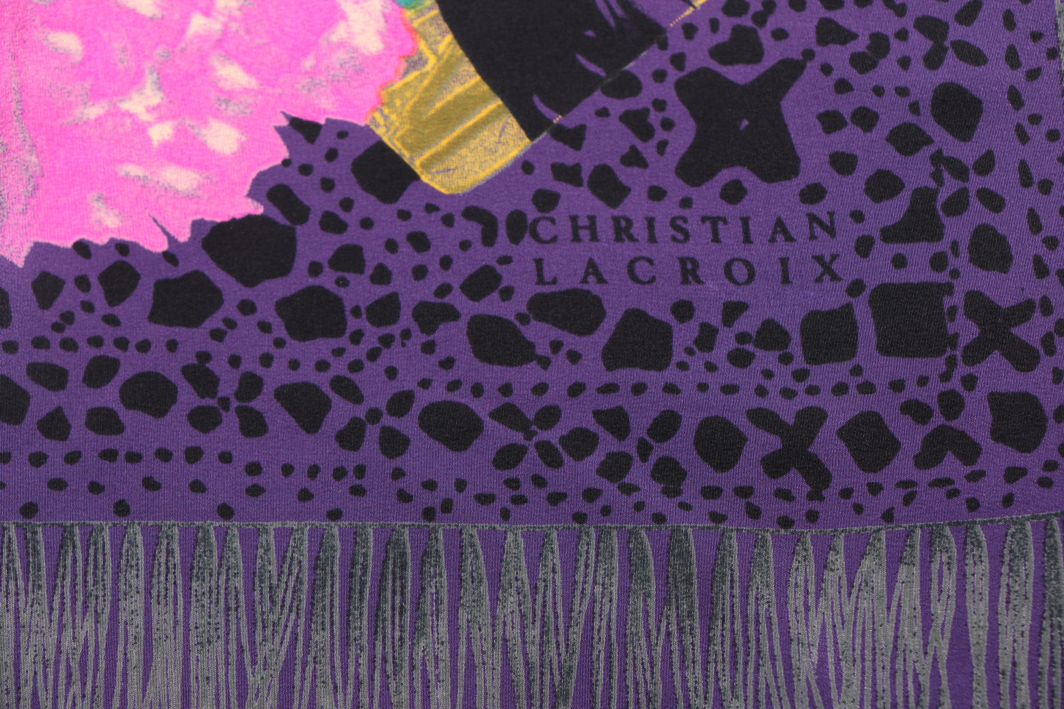 Christian Lacroix Postcard Scene Silk Scarf
