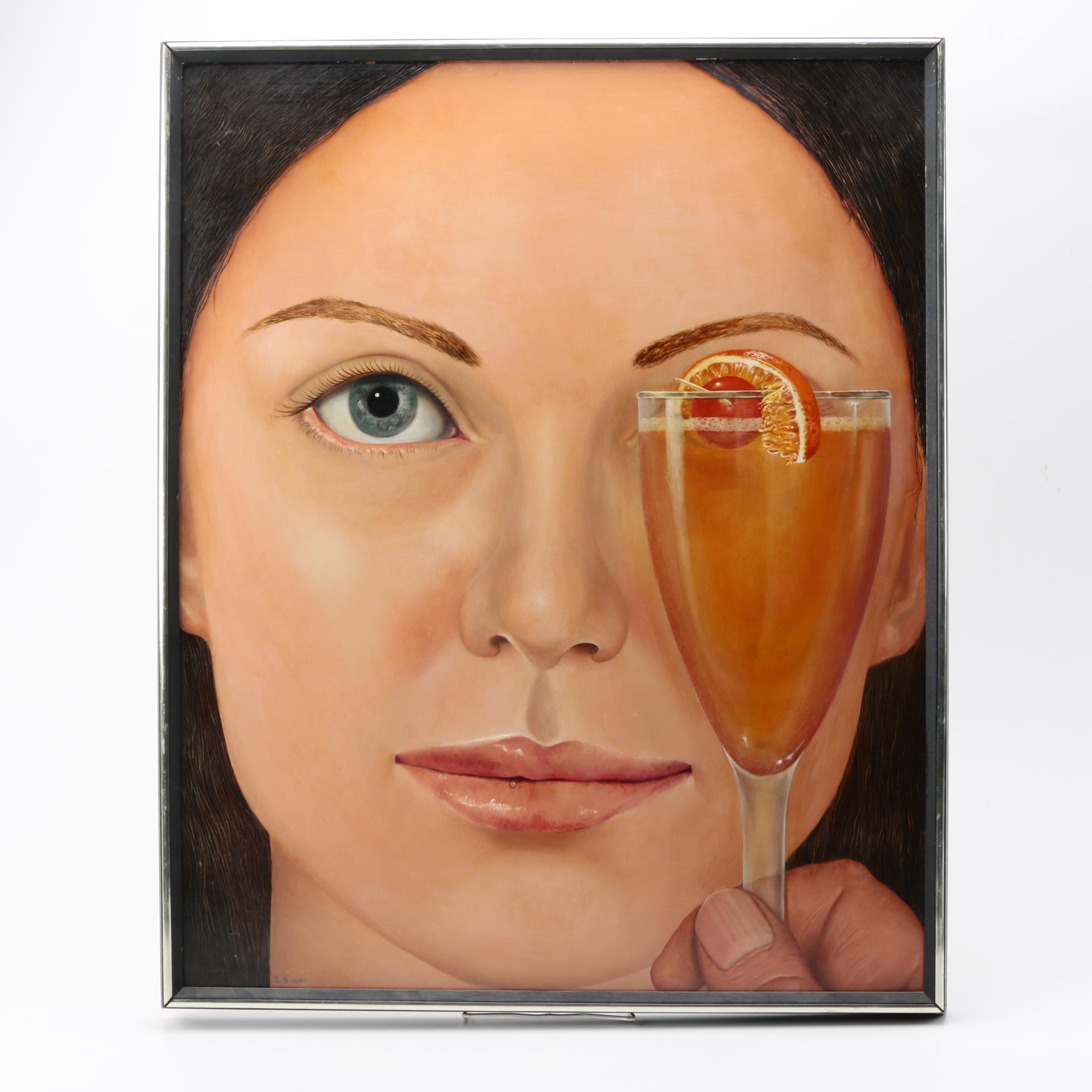 Louise Craven Oil Painting on Masonite "Skol"