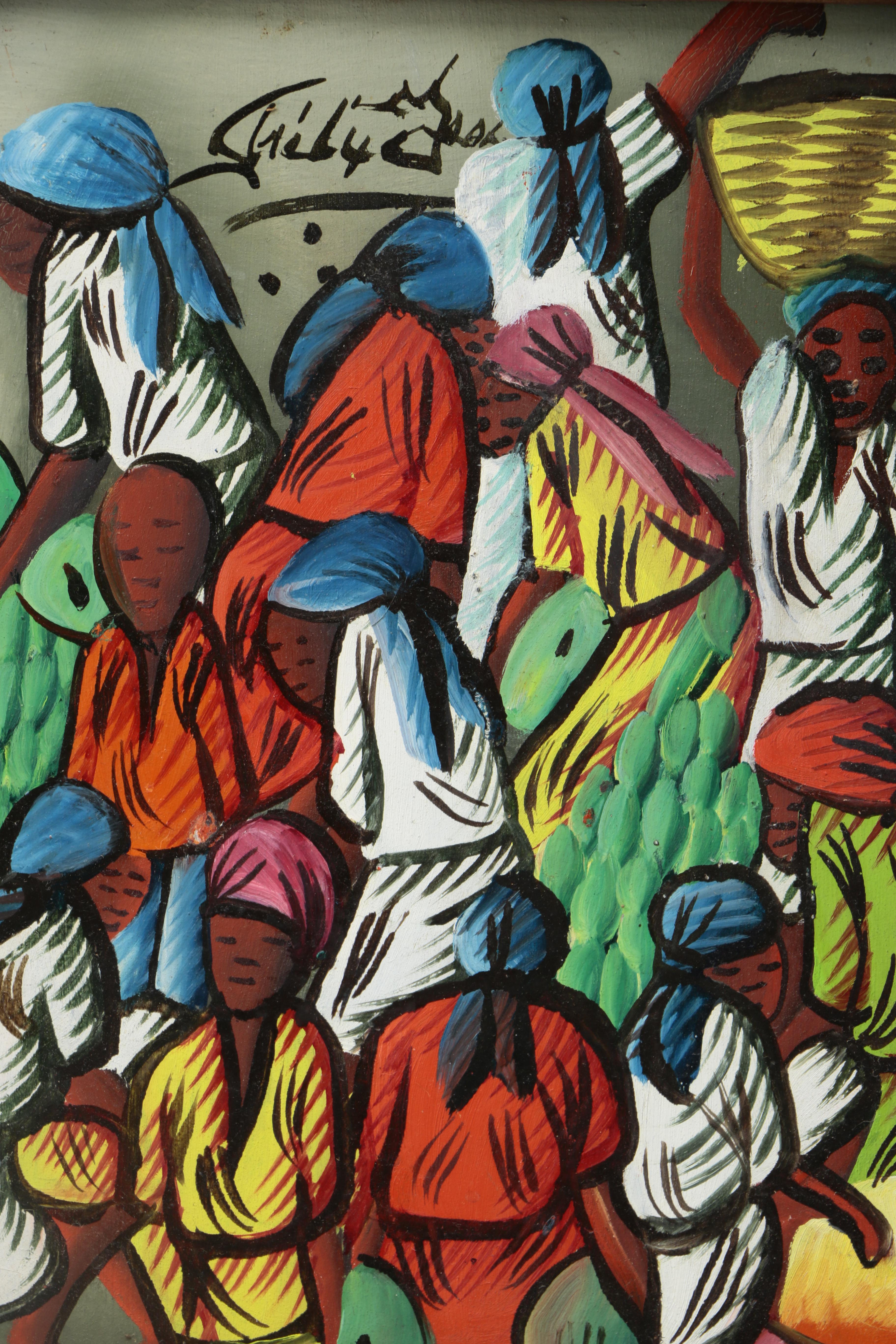 Félix Jean Oil Paintings of Market Scenes