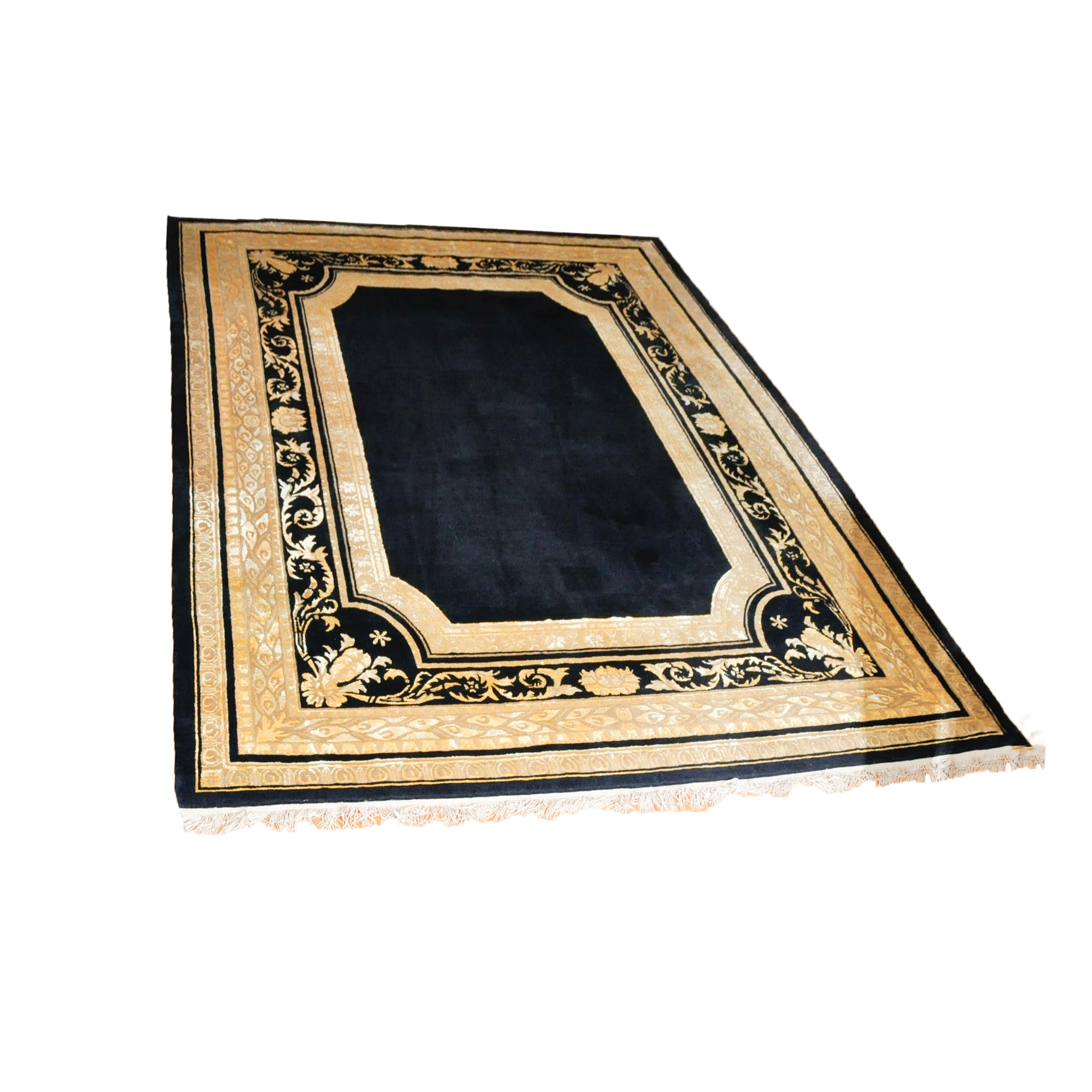Hand-Knotted Chinese Area Rug