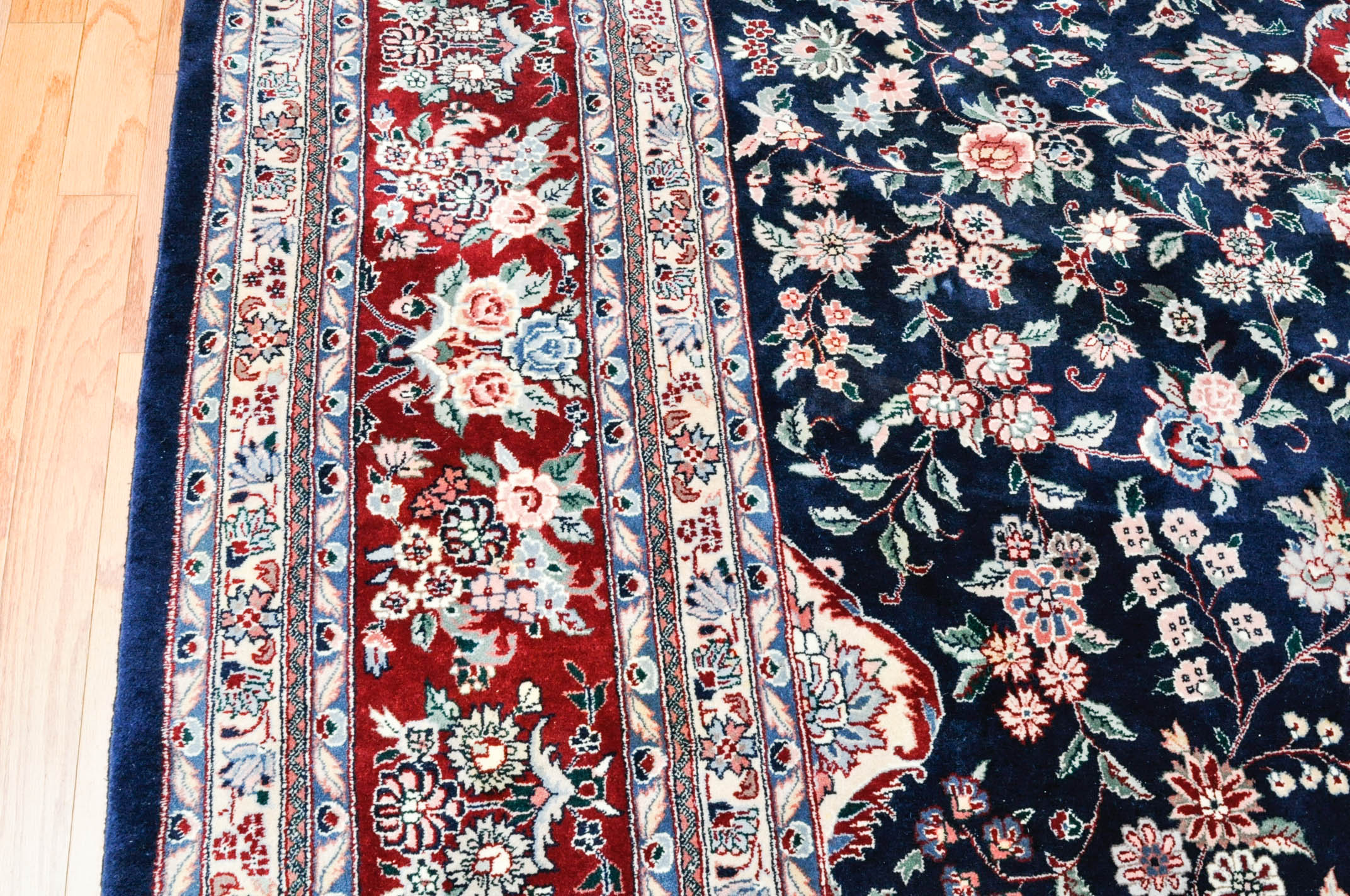 Hand-Knotted Room-Sized Sino-Persian Area Rug