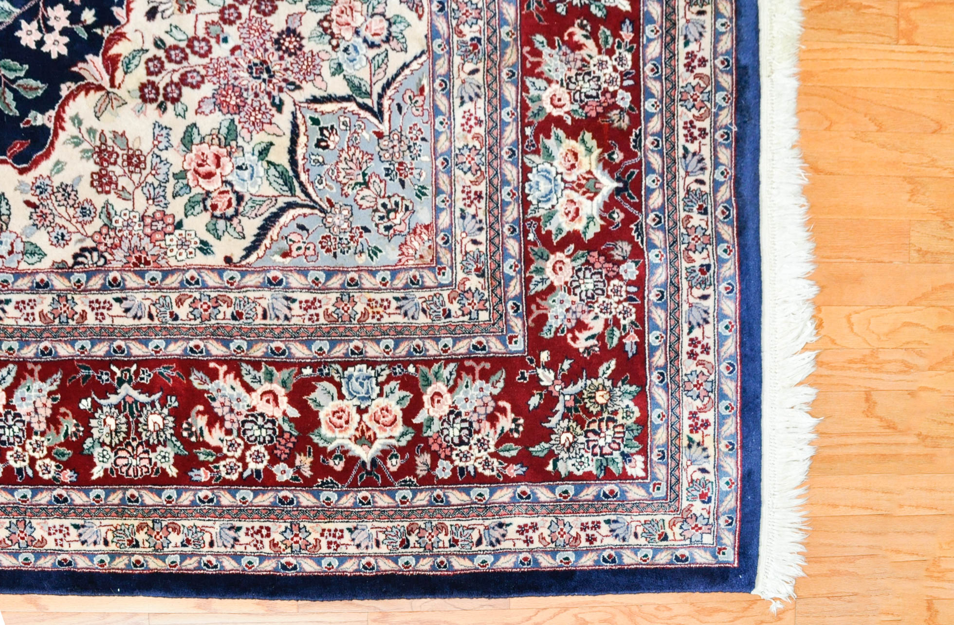 Hand-Knotted Room-Sized Sino-Persian Area Rug