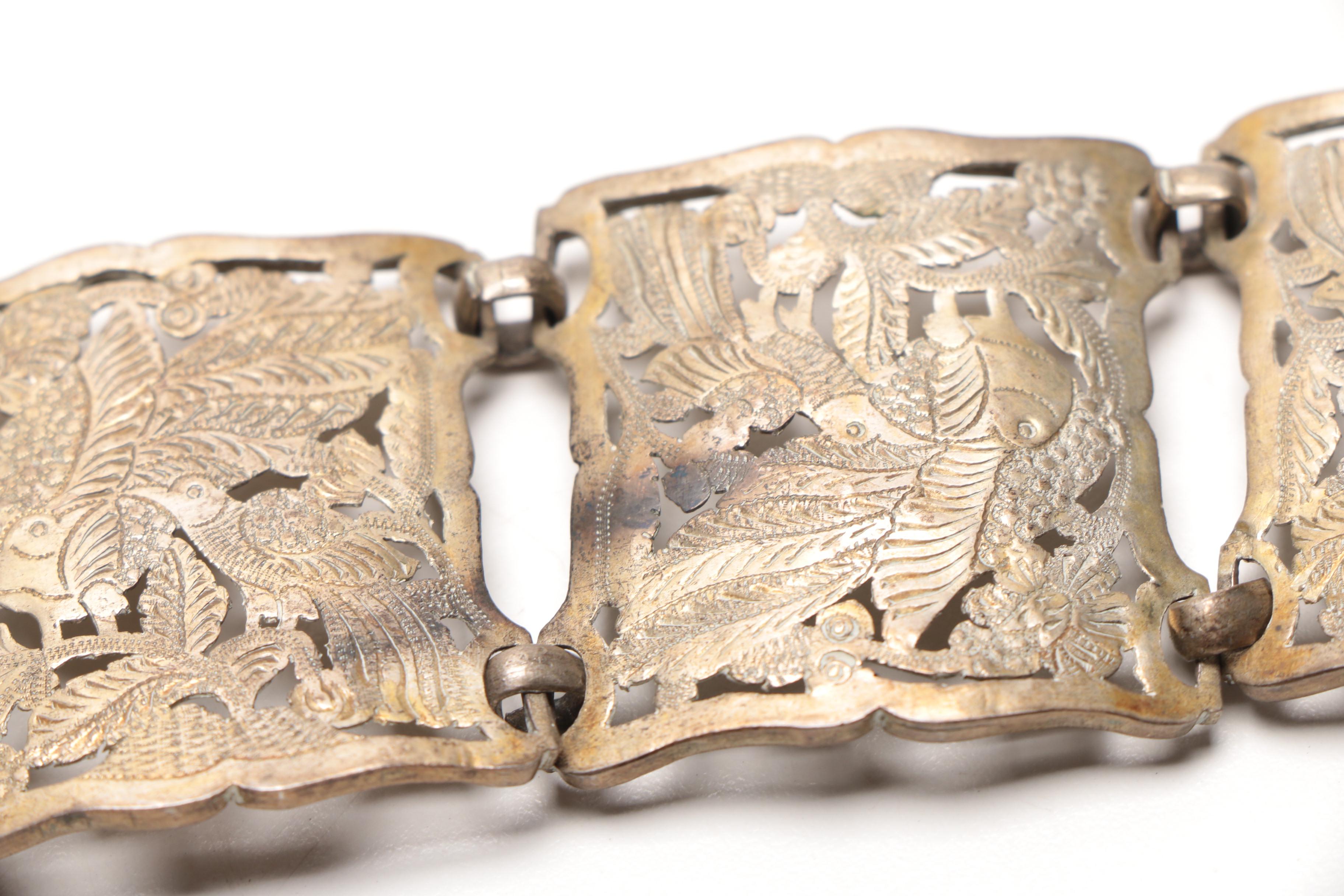 An Antique Chinese Ornate Metal Belt Circa late 1800's