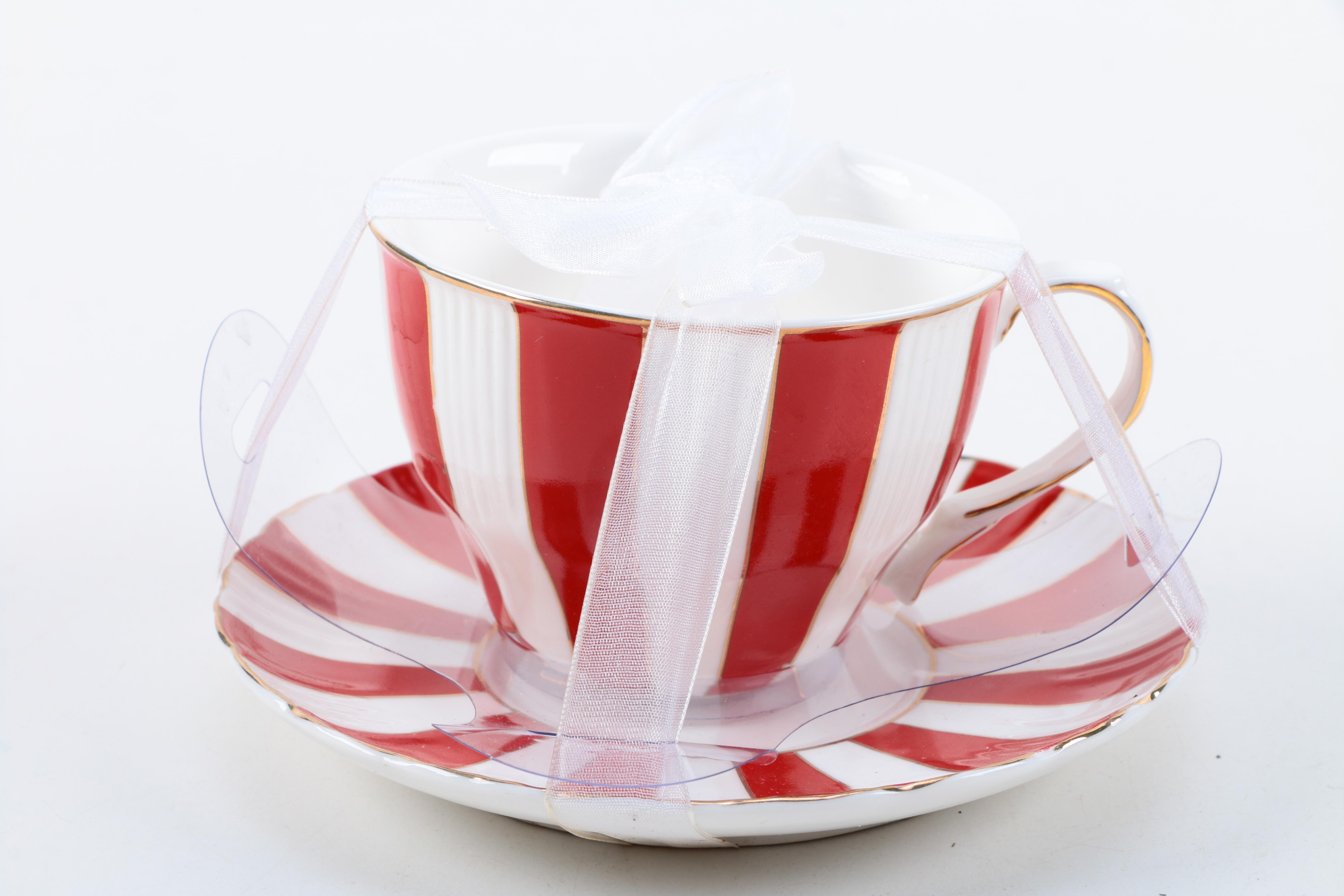 Porcelain Teacups and Saucers