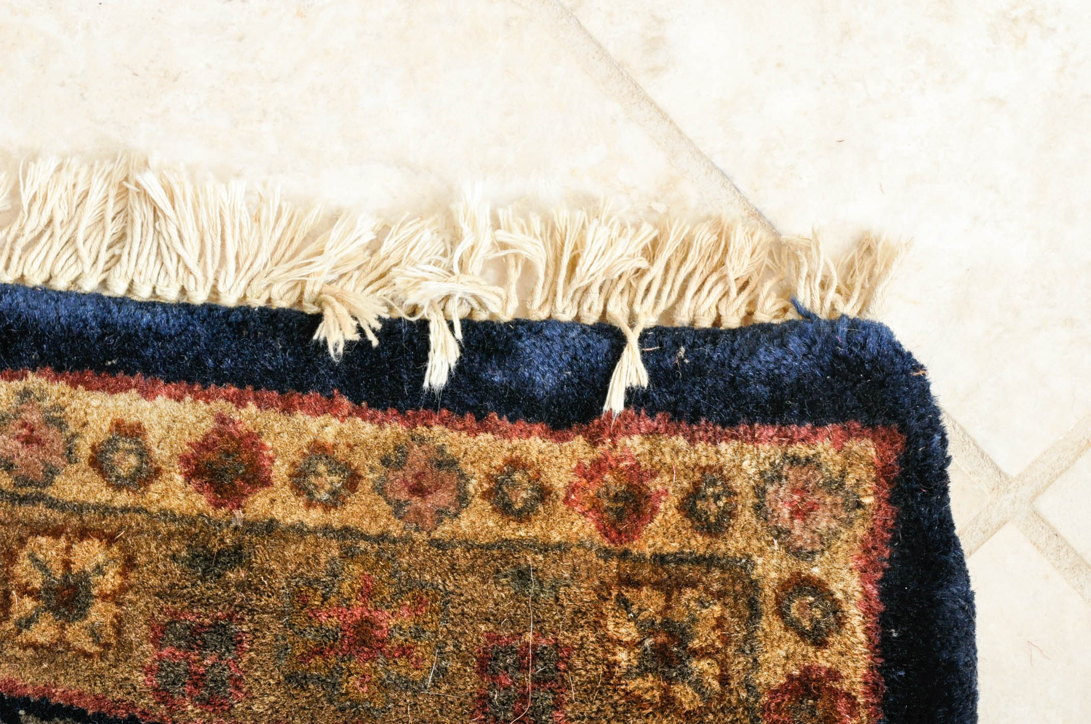 Hand-Knotted Silk or Art Silk Blend Persian-Style Area Rug