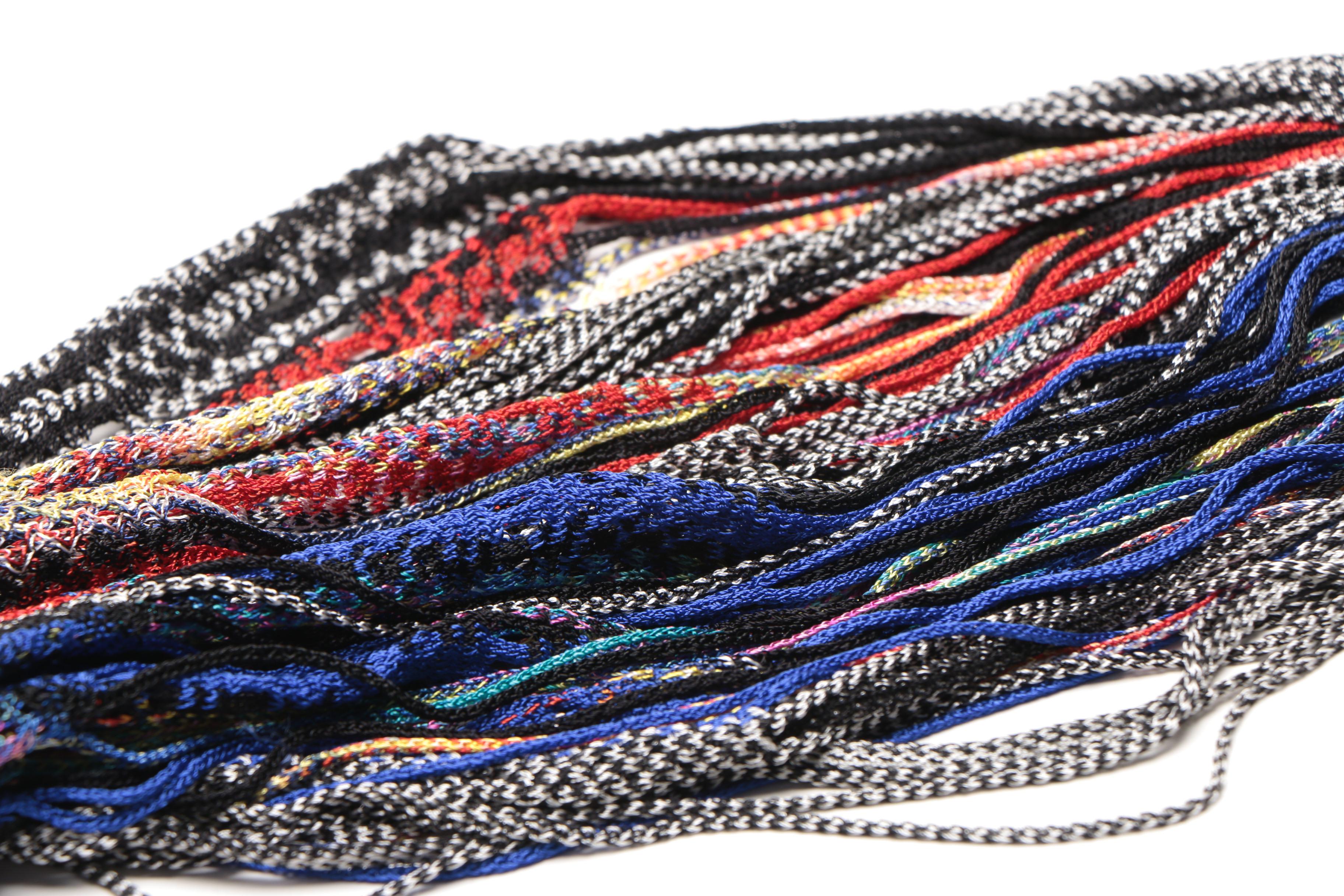 Missoni Multi Color Striped Knit Scarf