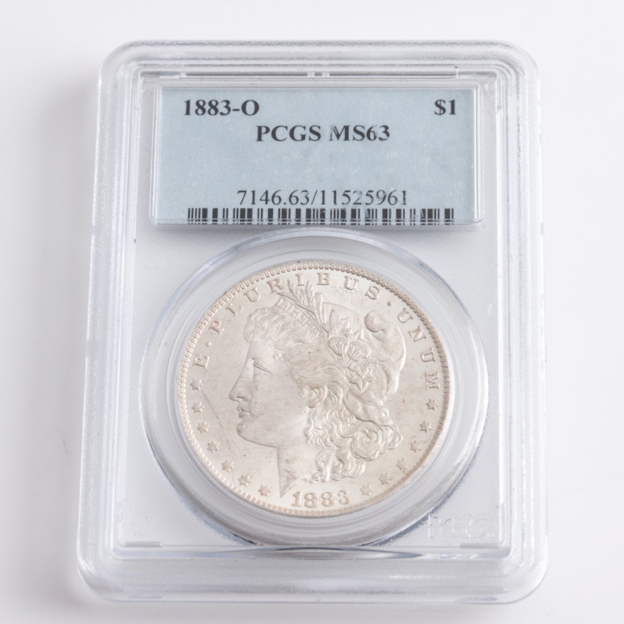 Graded MS-63 (By PCGS) 1883 O Silver Morgan Dollar