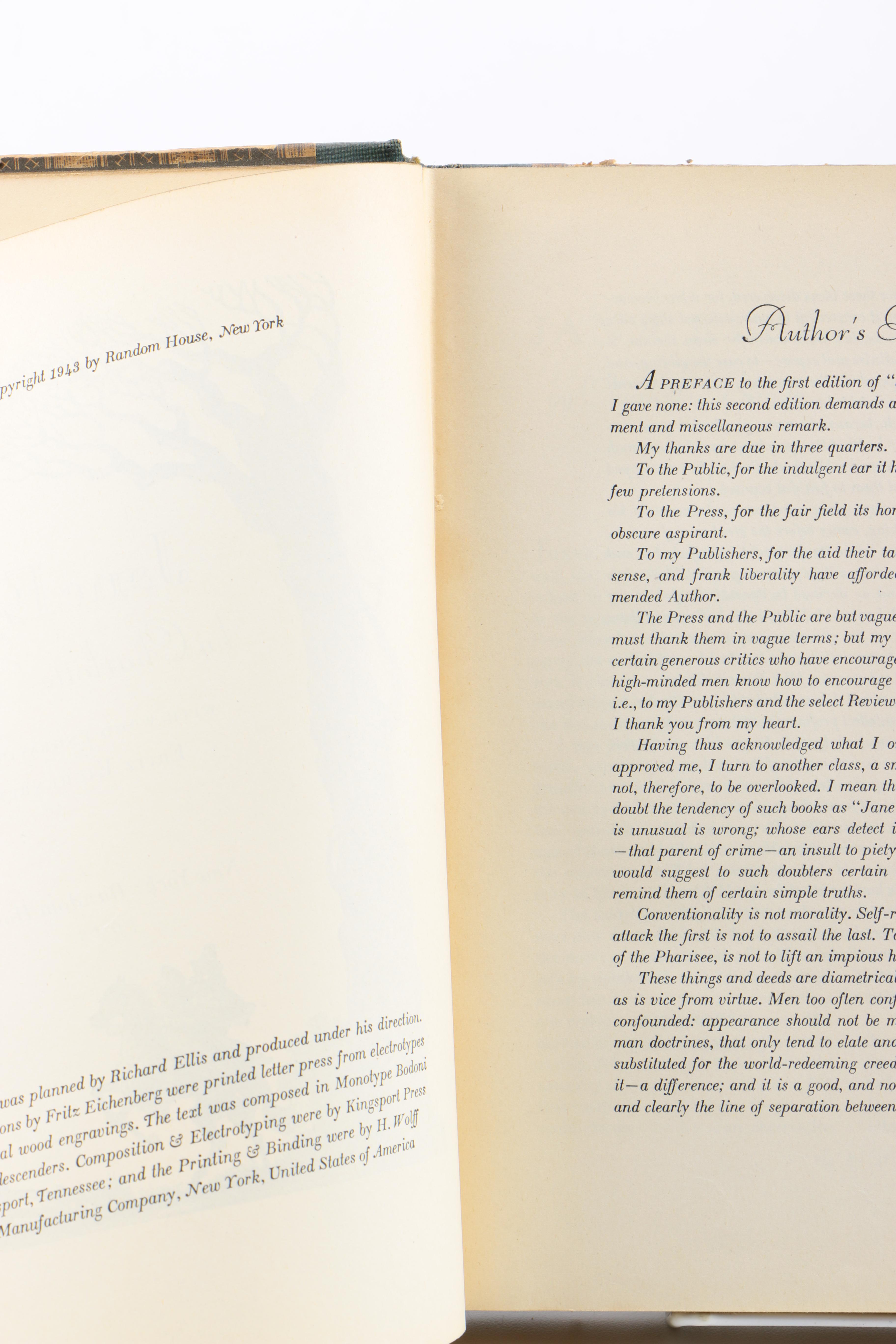 1943 "Jane Eyre" Illustrated by Fritz Eichenberg