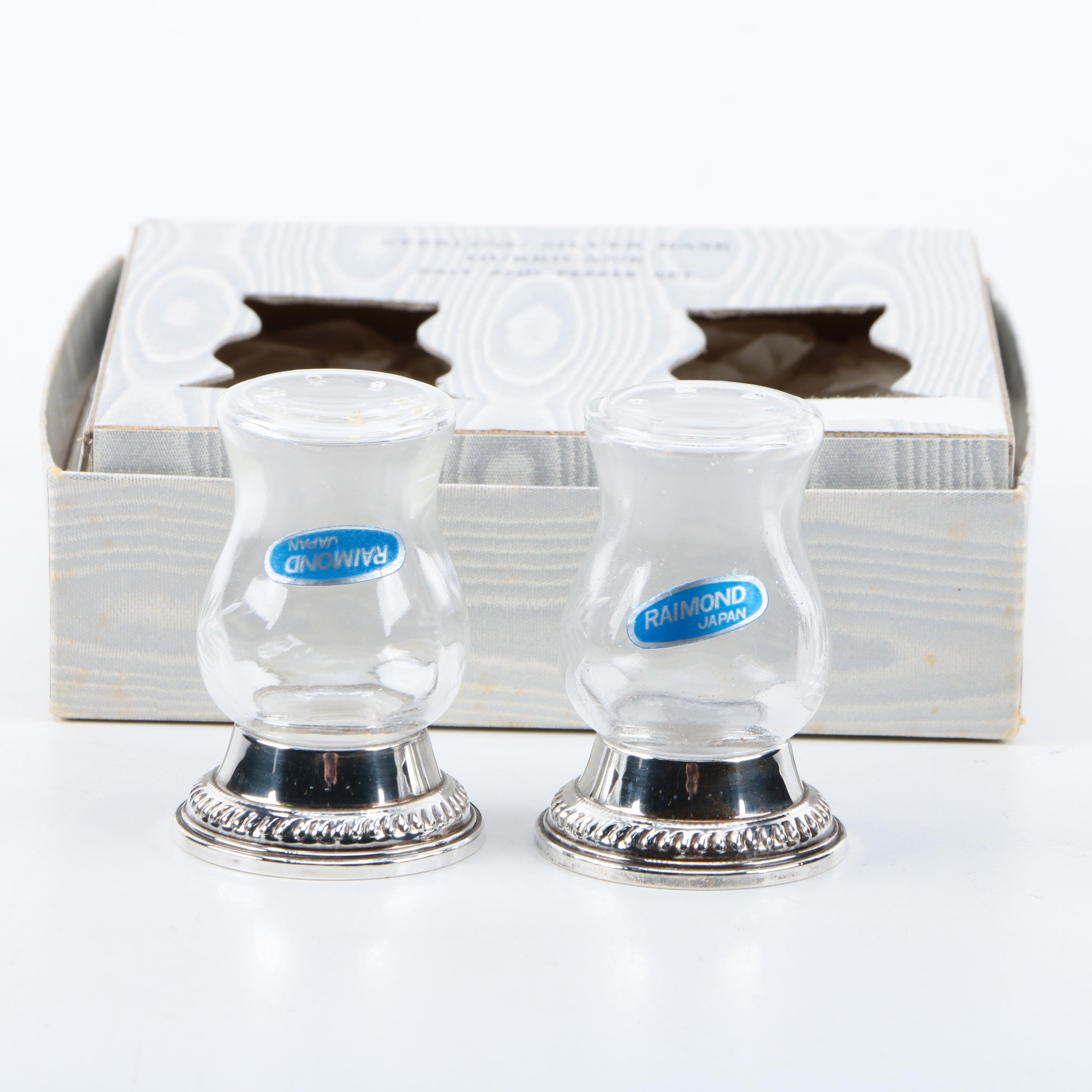 Raimond Weighted Sterling and Glass Shakers