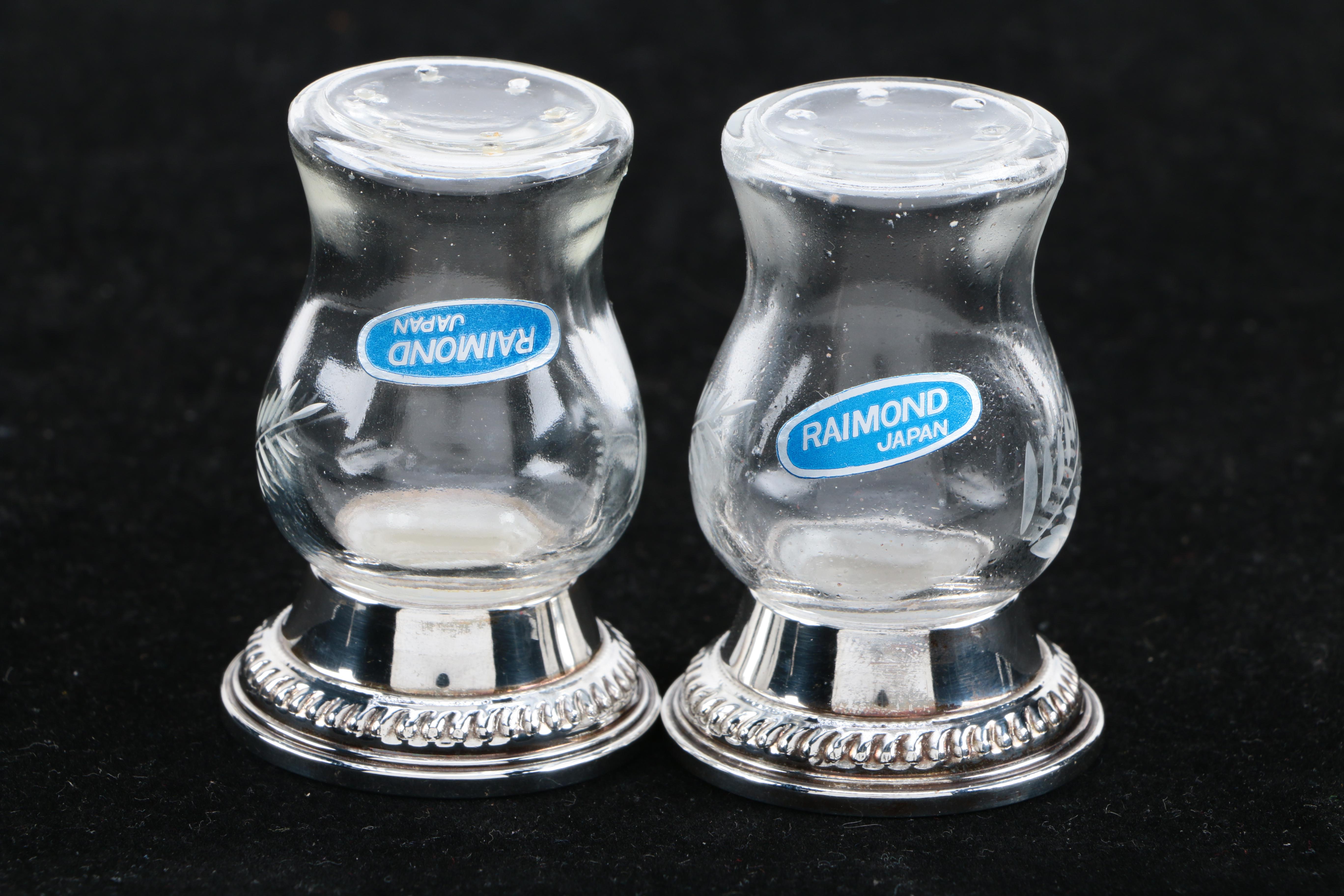 Raimond Weighted Sterling and Glass Shakers