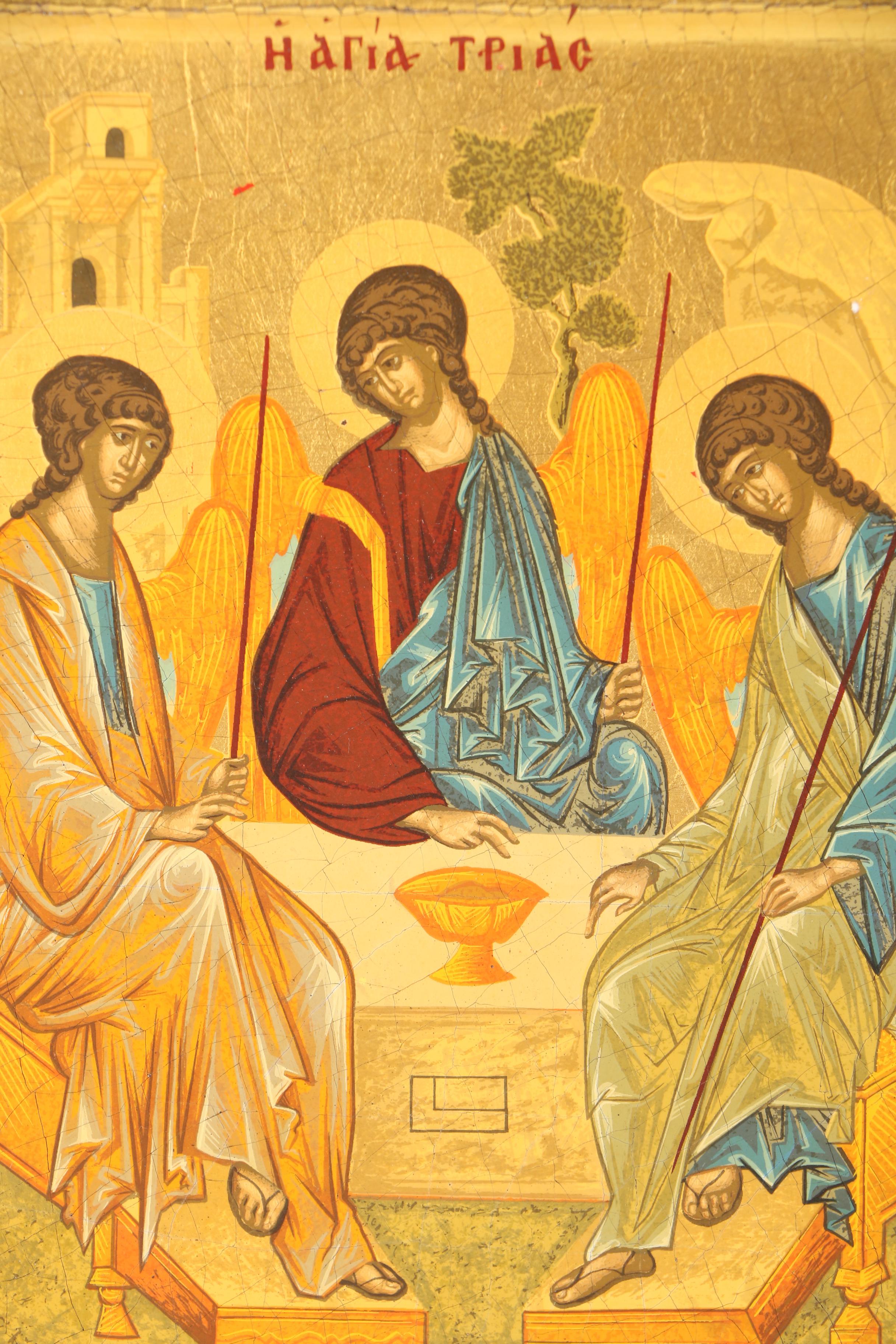 Oil Painting on Board After Andrei Rublev's Icon