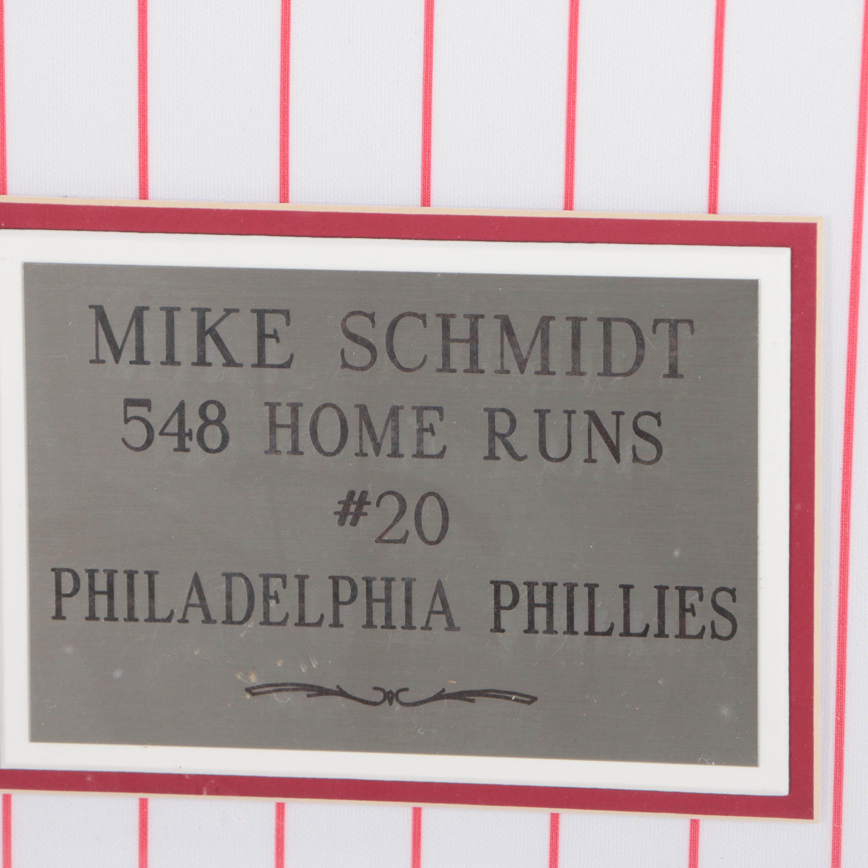 Framed Mike Schmidt Autographed Phillies Jersey