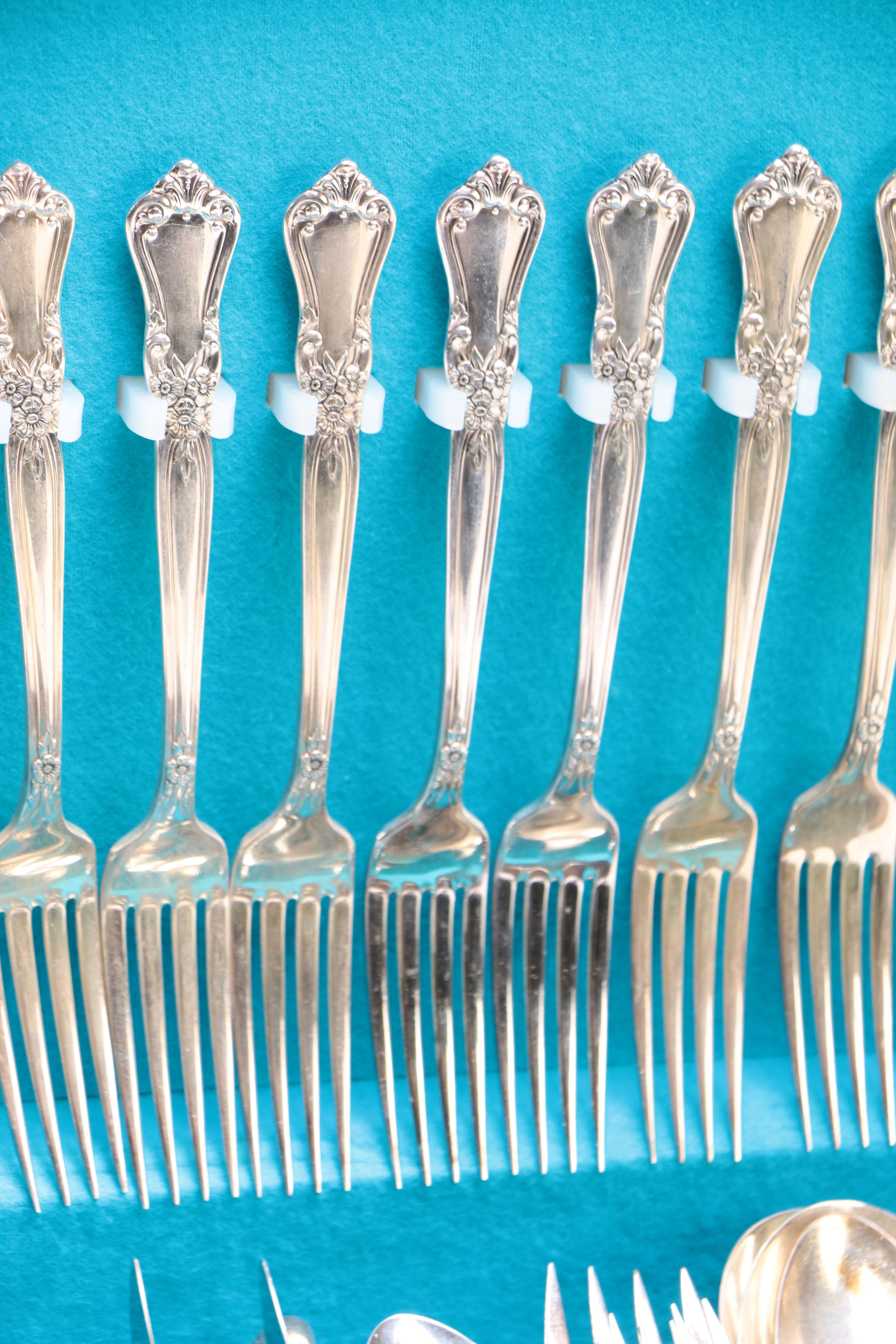 Wm. A Rogers "Valley Rose" Silver Plate Flatware