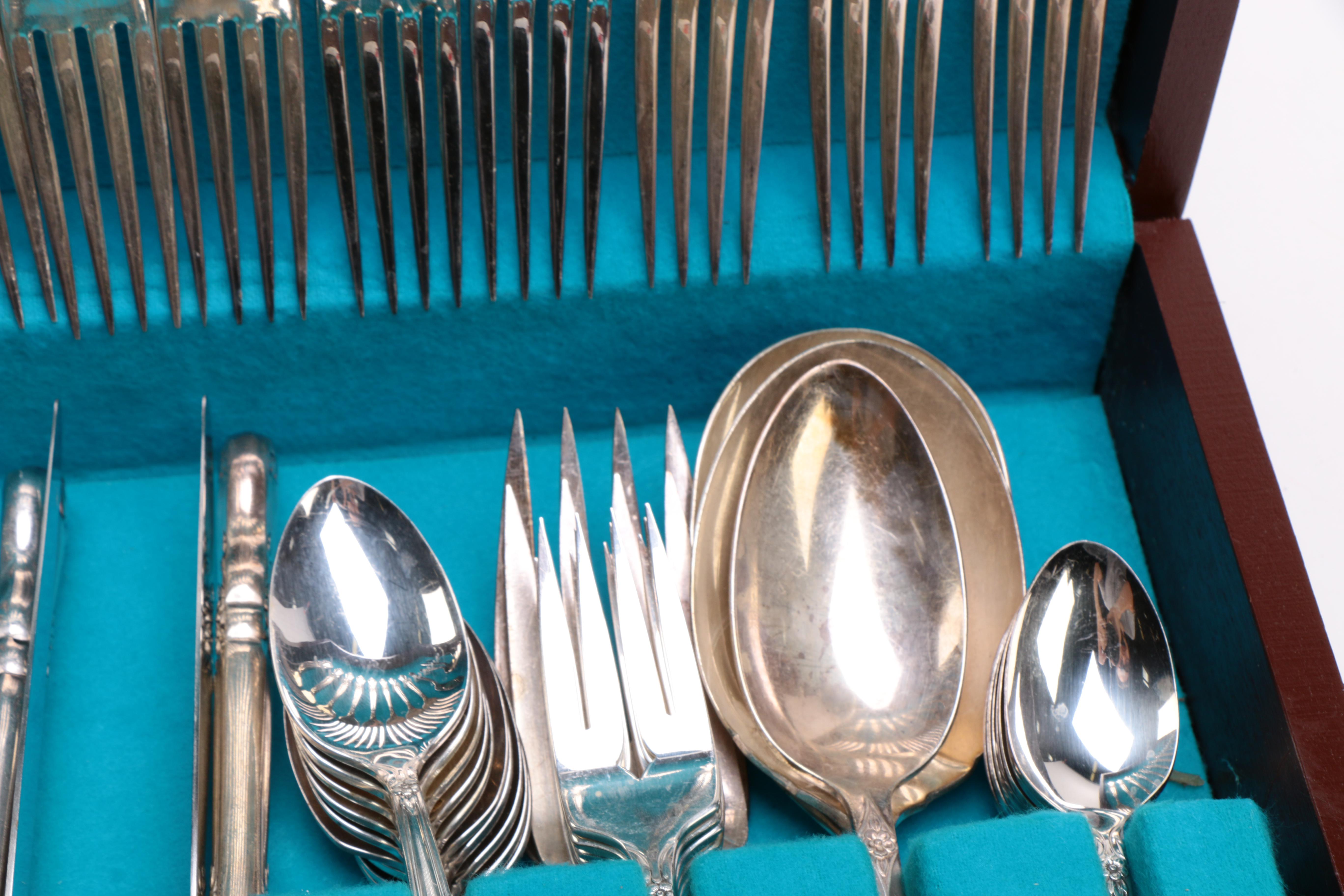 Wm. A Rogers "Valley Rose" Silver Plate Flatware