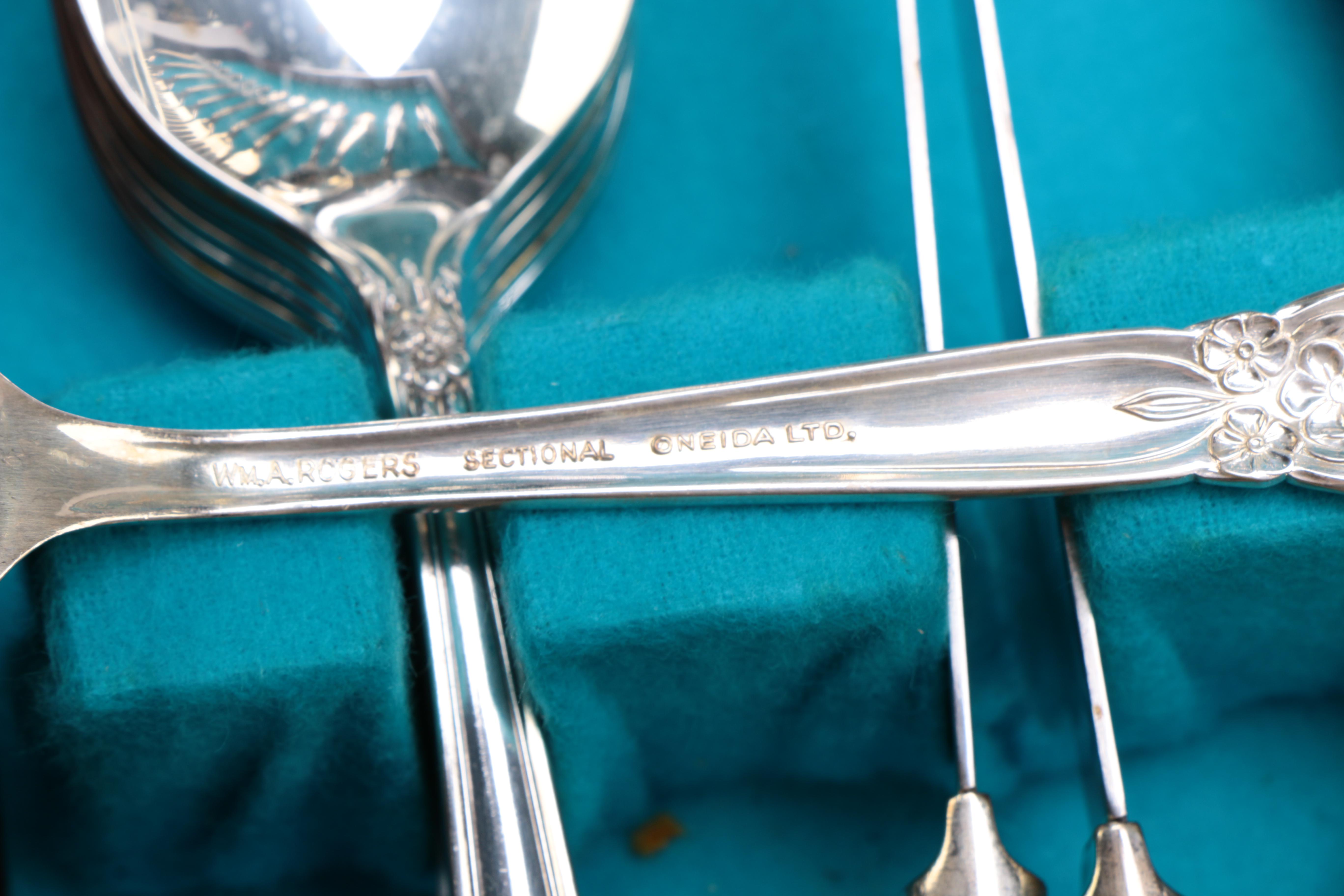 Wm. A Rogers "Valley Rose" Silver Plate Flatware