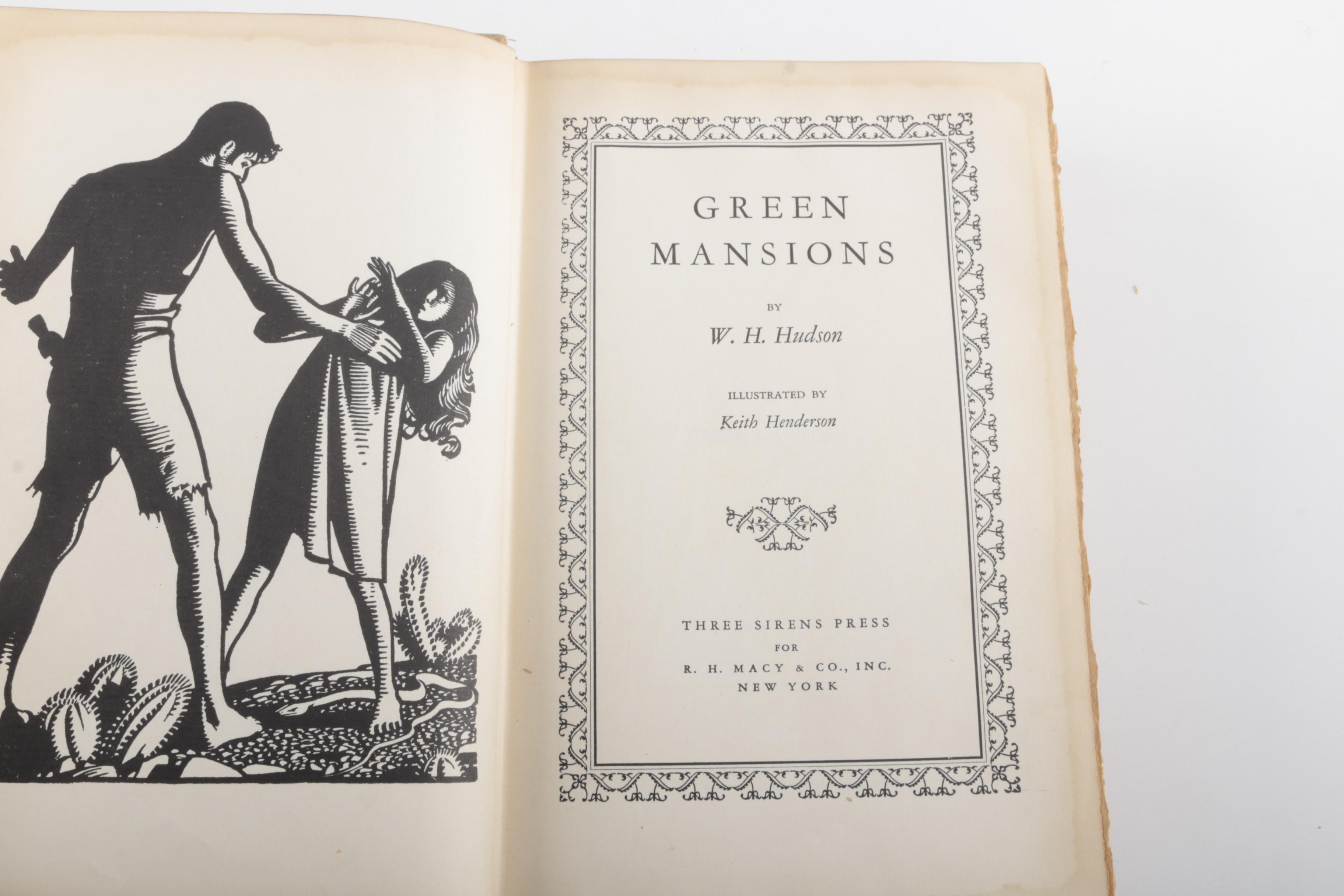 1930s "Green Mansions: The Purple Land" by W. H. Hudson and Illustrated by Keith Henderson