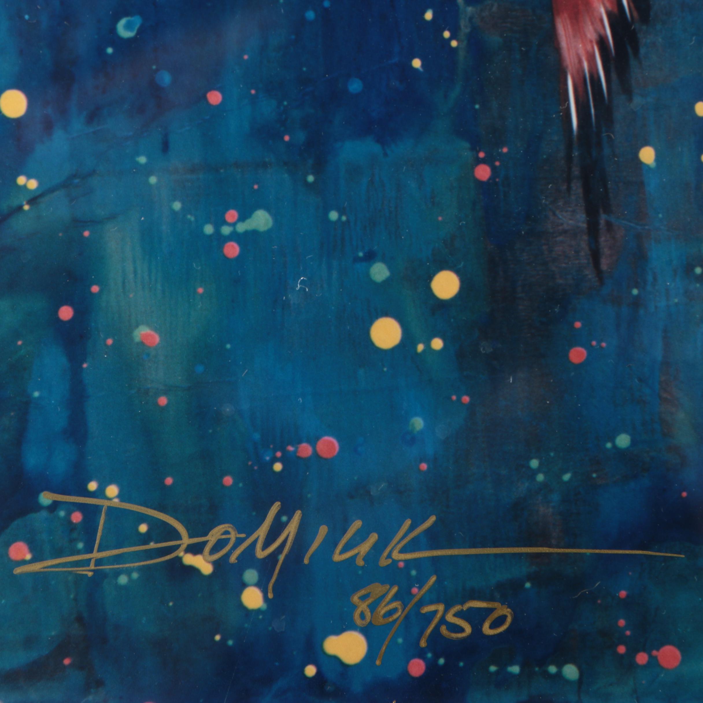 Limited Edition Giclée of Woman Leading Horse Through a Stream