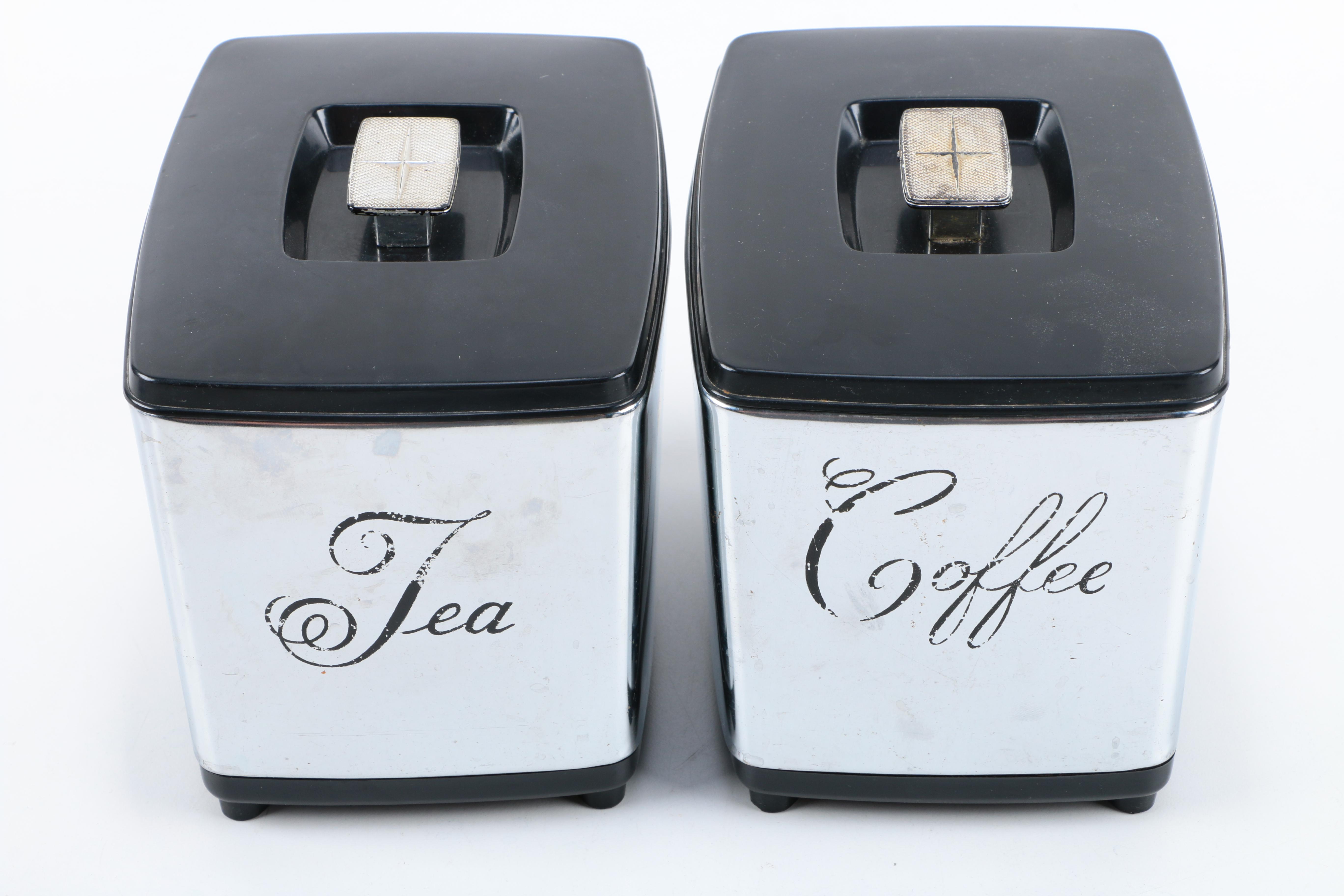 Vintage Stainless Steel Kitchen Canisters