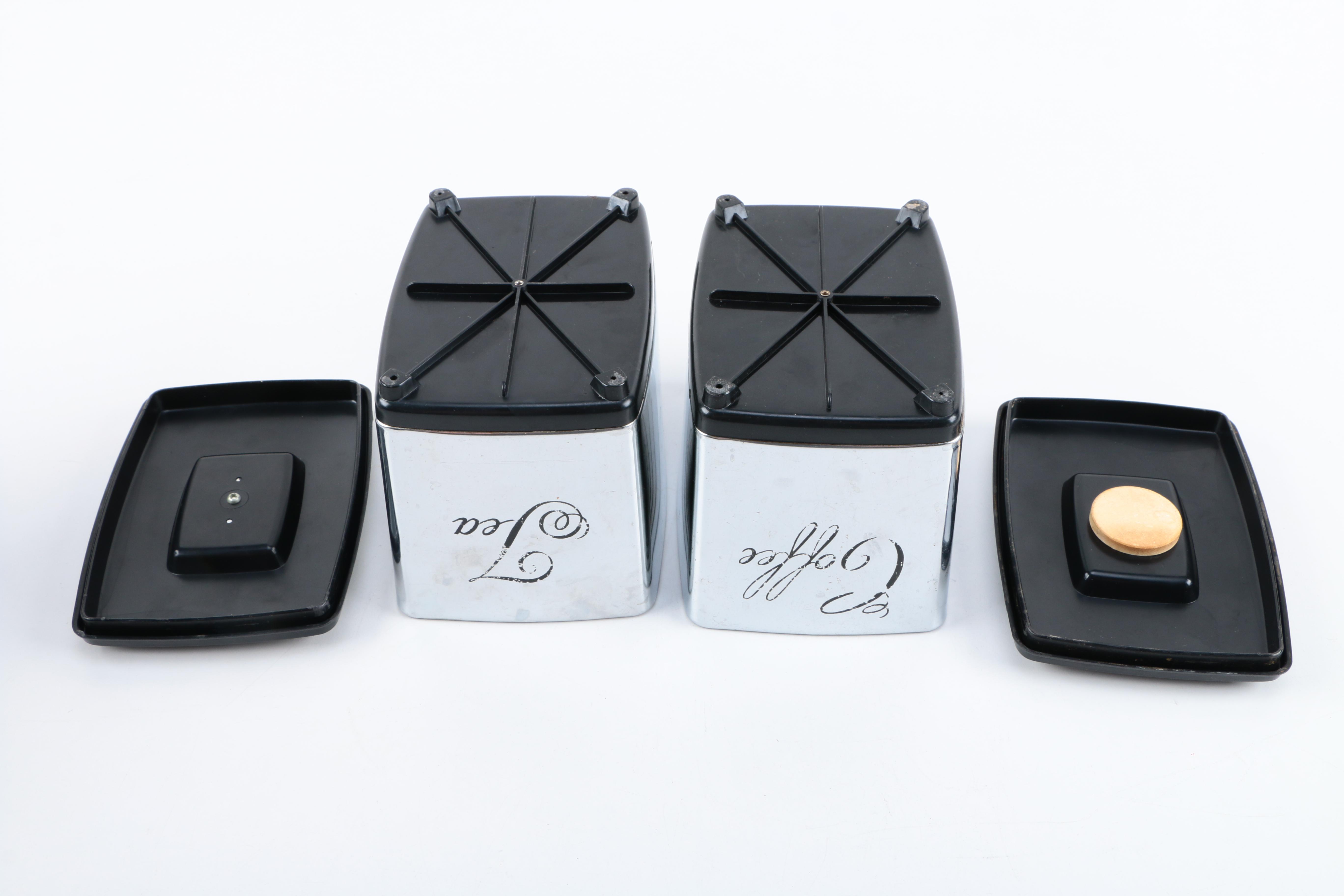 Vintage Stainless Steel Kitchen Canisters