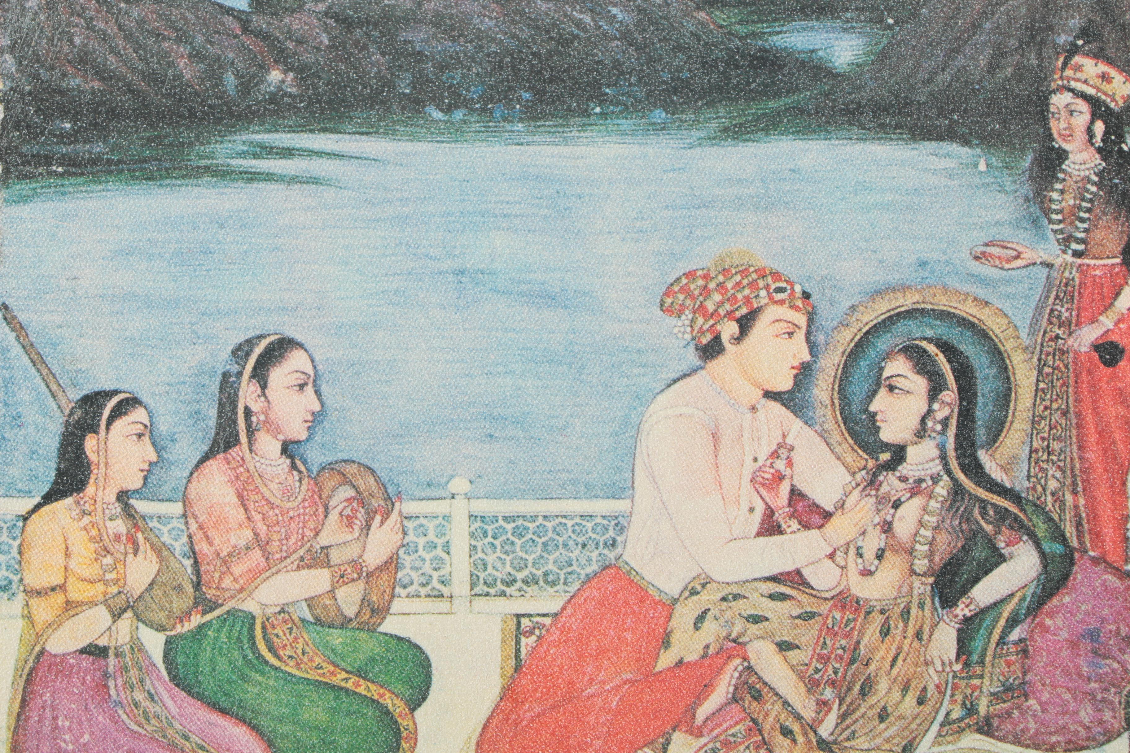 Offset Lithograph on Paper After "Lovers on a Lakeside Terrace"