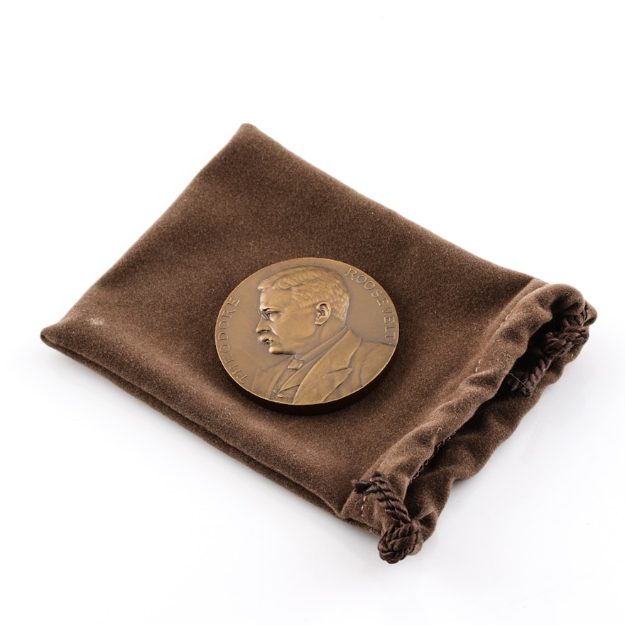 1905 Bronze Theodore Roosevelt  Inauguration Medal
