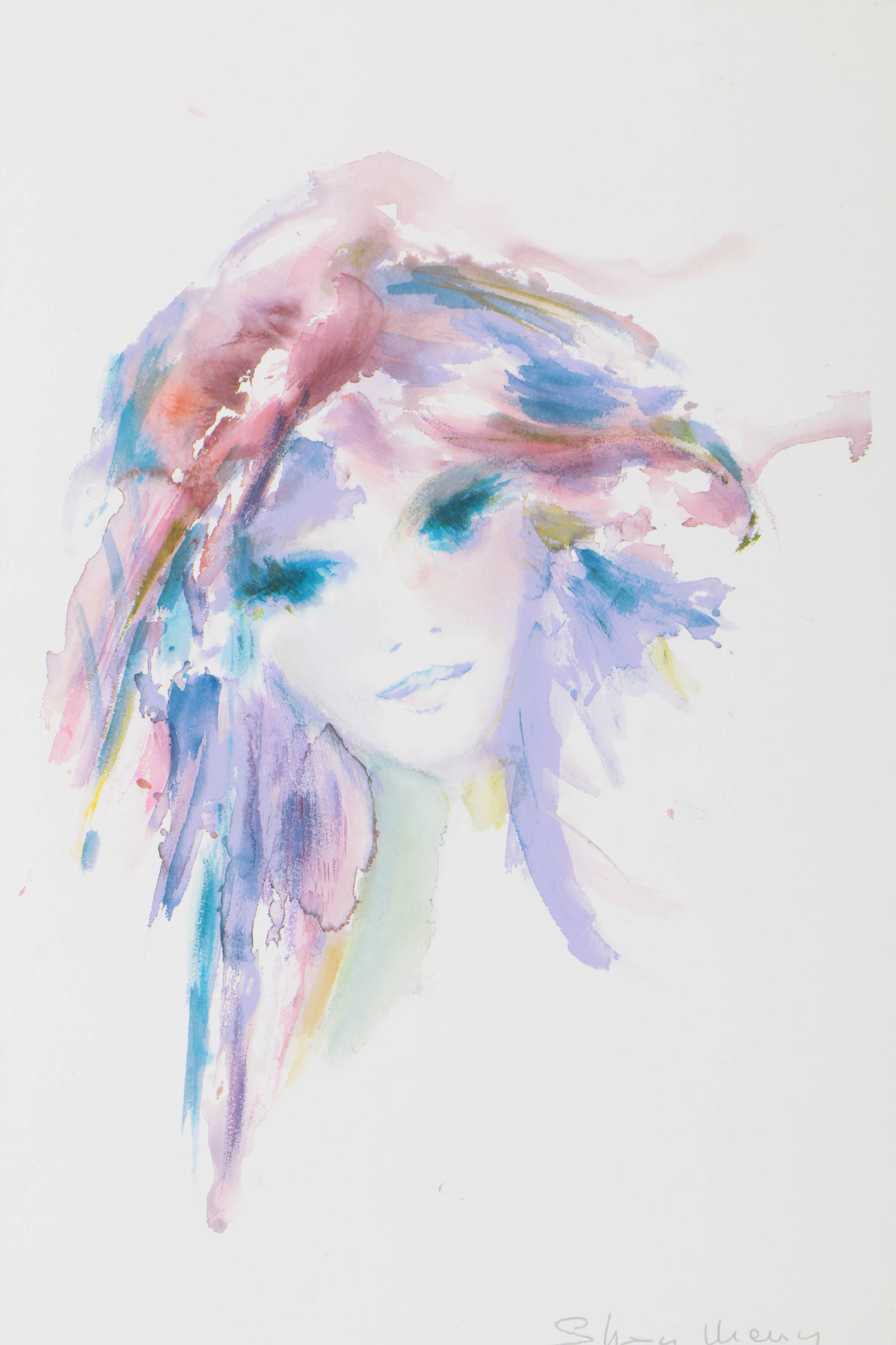 After Shan Merry Offset Lithograph on Paper "Amethysta"