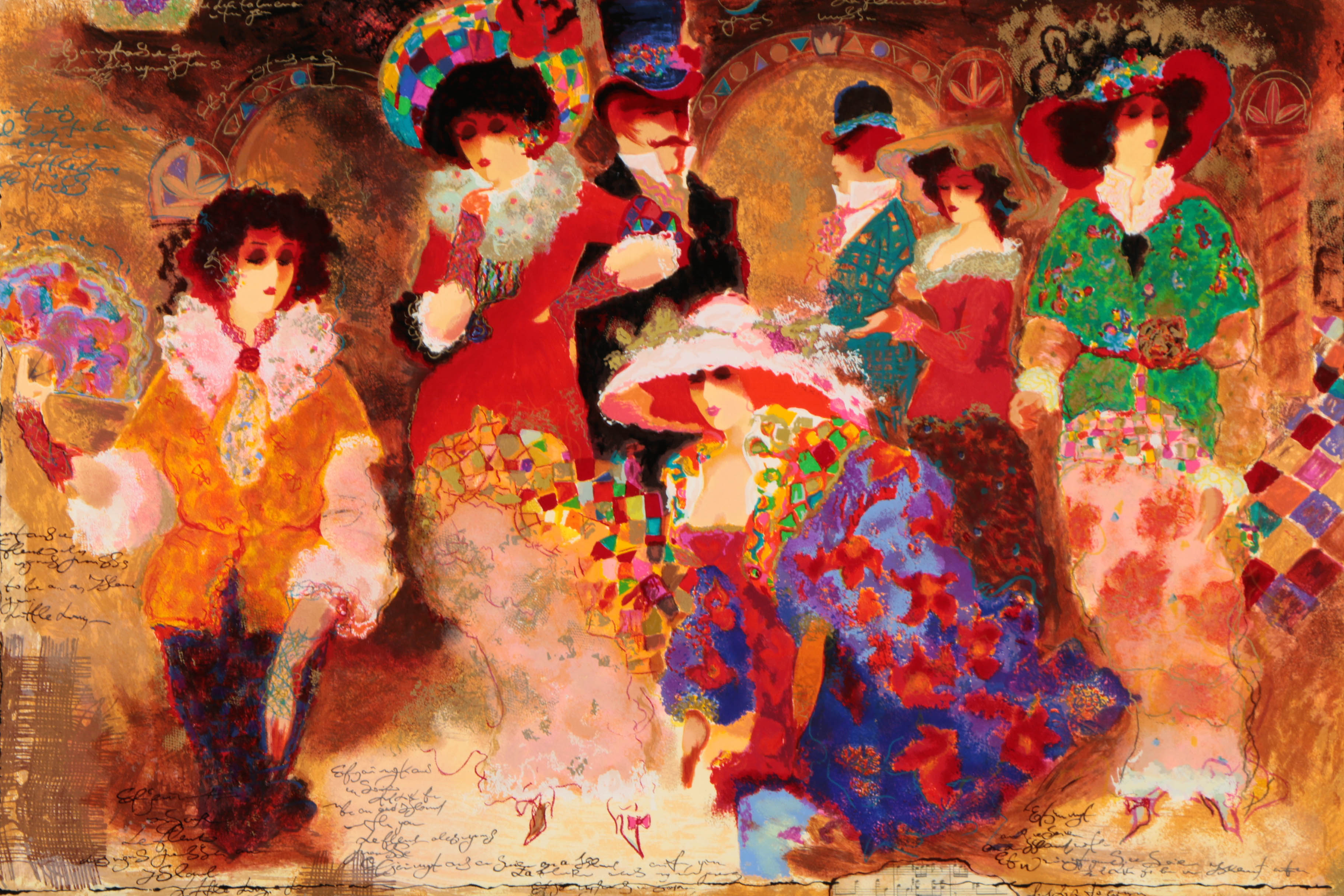 Tanya Wissotzky and Alexander Galtchansky Artist's Proof Limited Edition Serigraph on Paper "Love and Romance II"