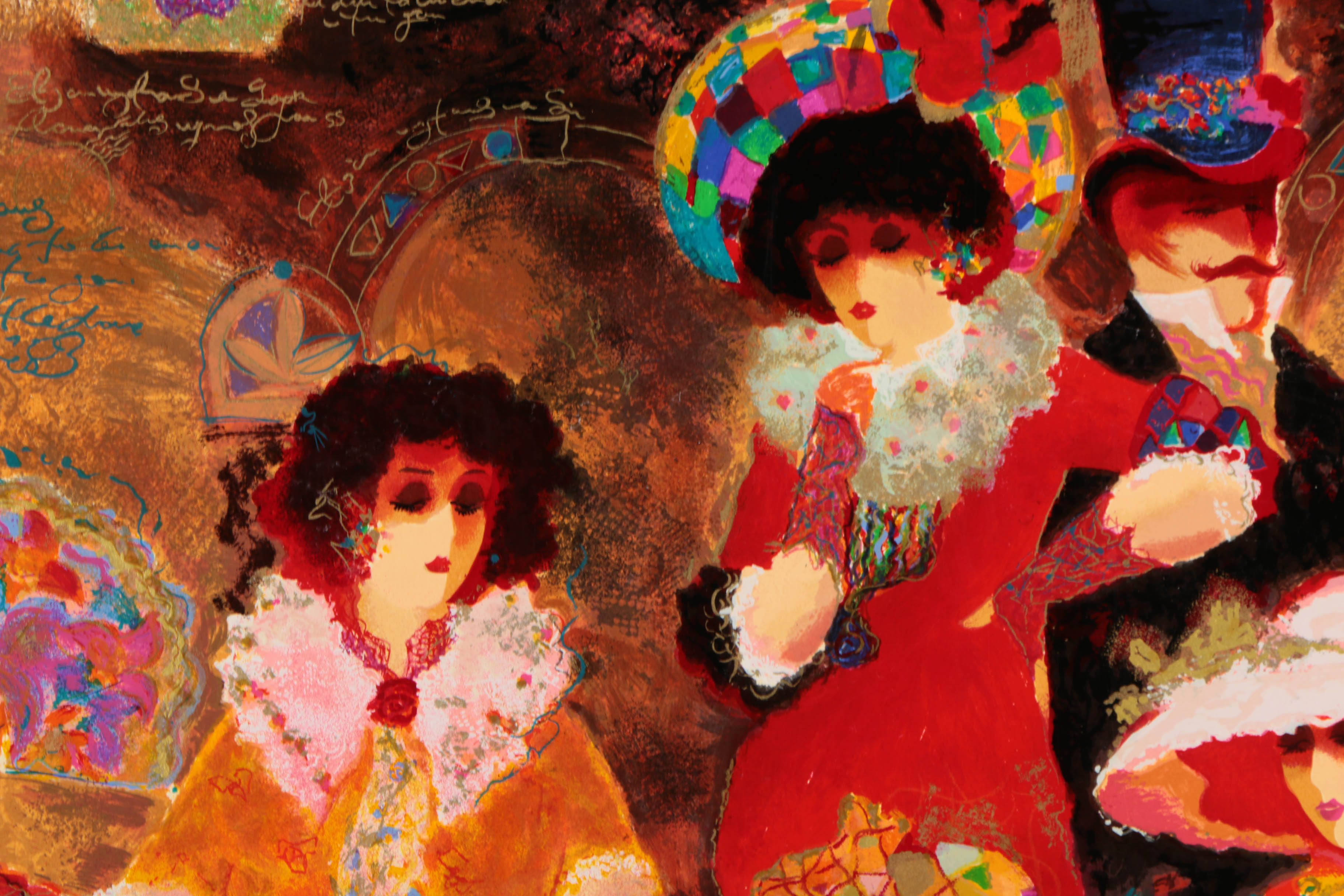 Tanya Wissotzky and Alexander Galtchansky Artist's Proof Limited Edition Serigraph on Paper "Love and Romance II"