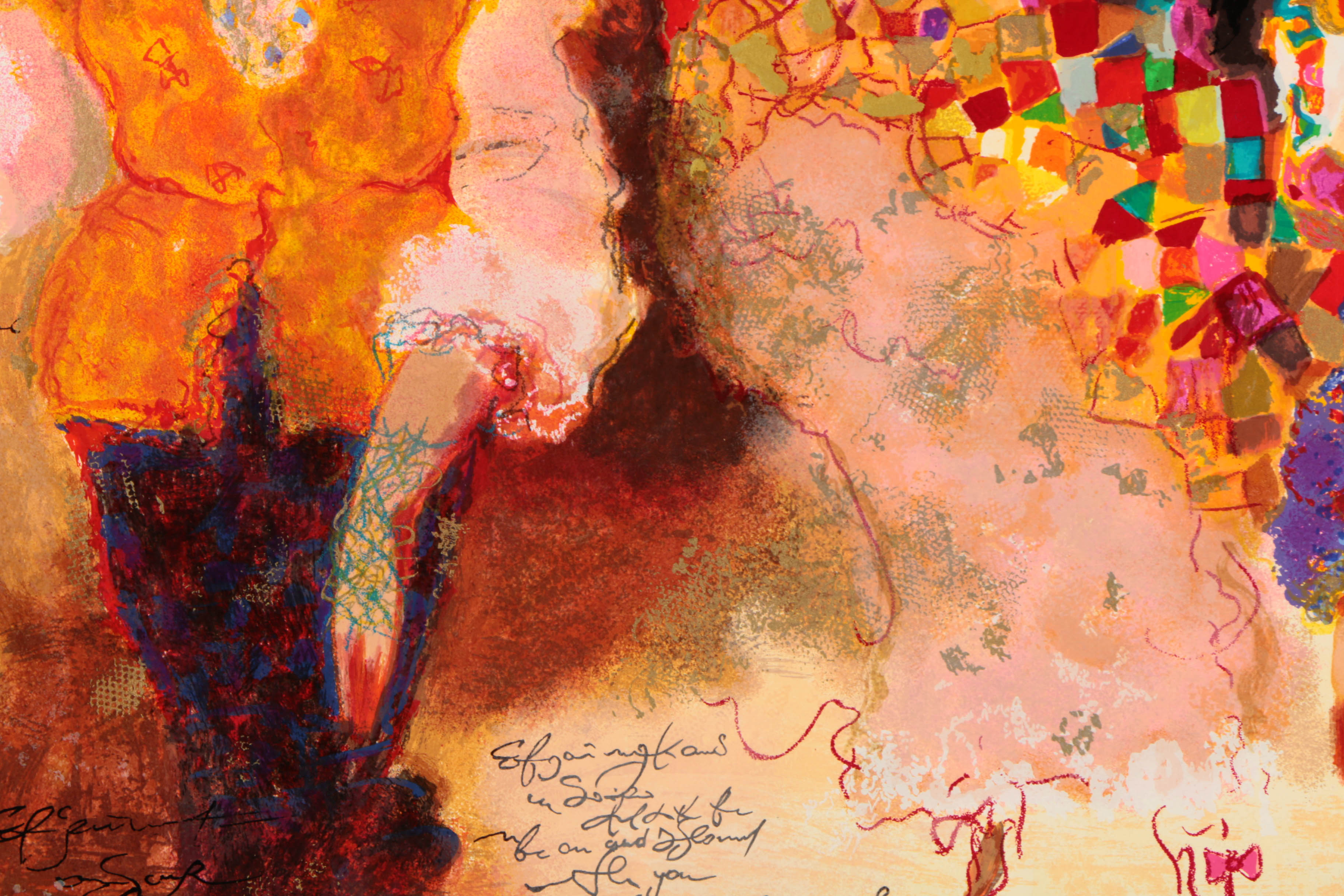 Tanya Wissotzky and Alexander Galtchansky Artist's Proof Limited Edition Serigraph on Paper "Love and Romance II"