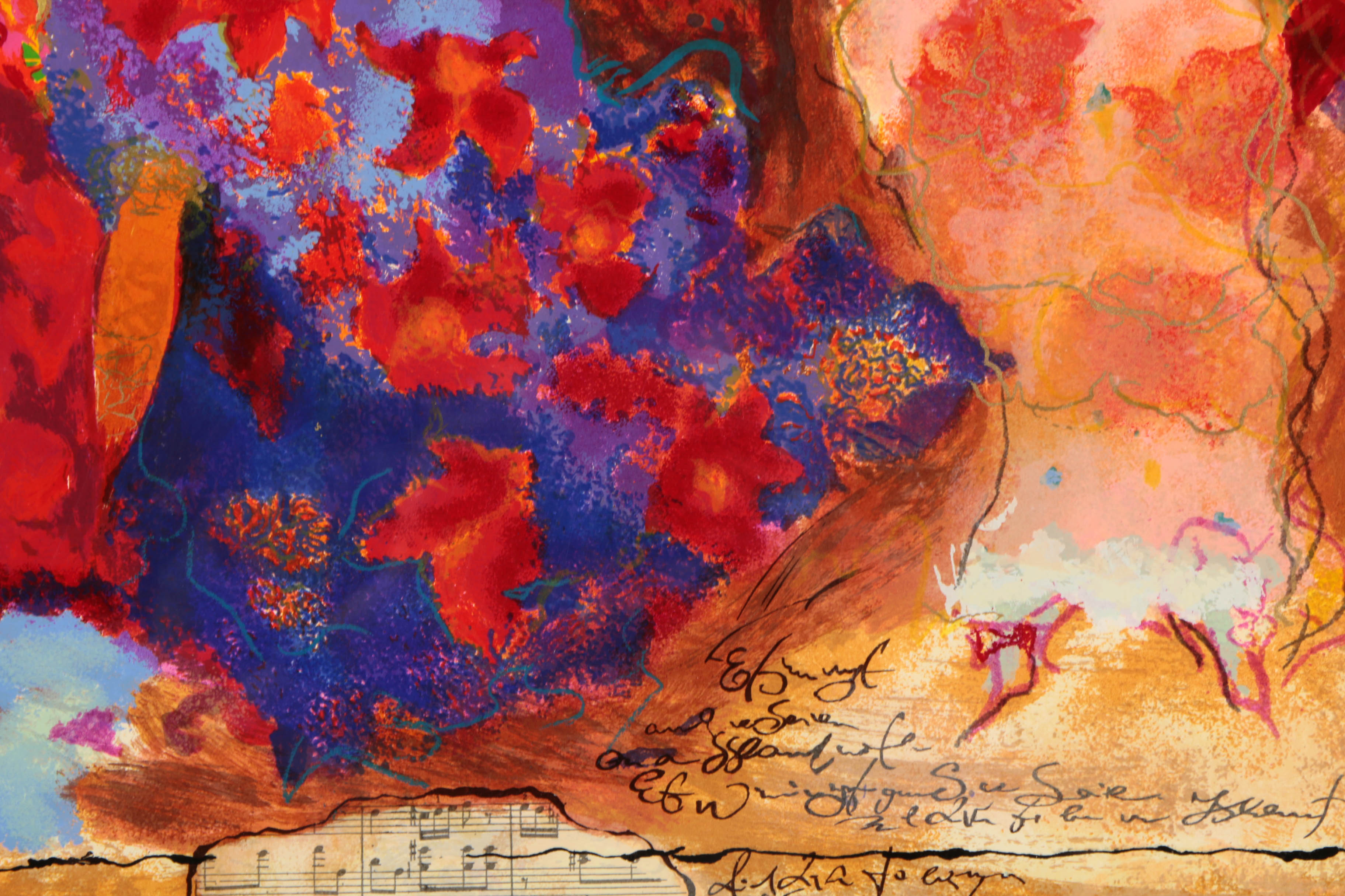 Tanya Wissotzky and Alexander Galtchansky Artist's Proof Limited Edition Serigraph on Paper "Love and Romance II"