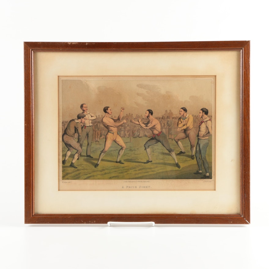 Lithograph After Henry Thomas Alken "A Prize Fight"