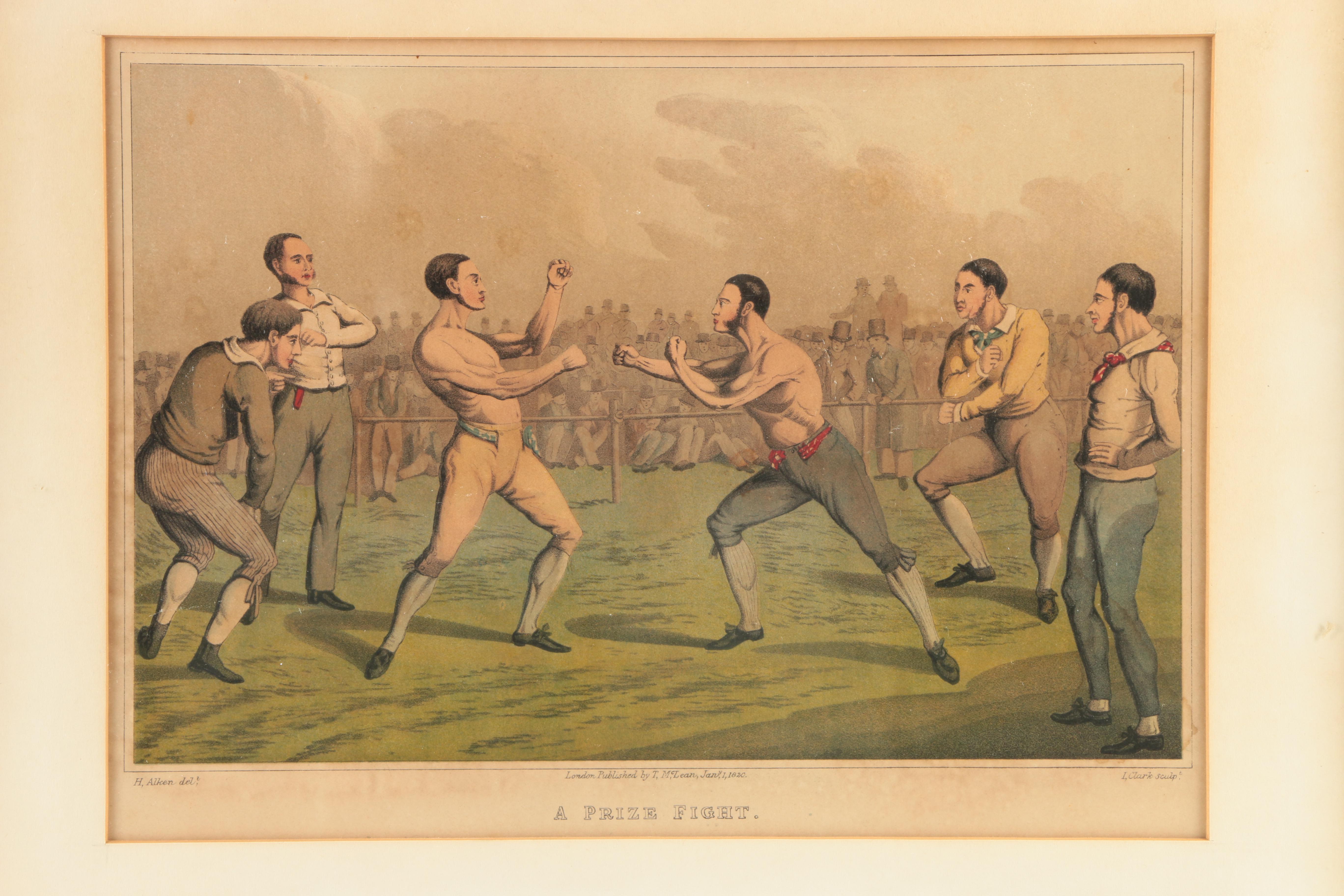 Lithograph After Henry Thomas Alken "A Prize Fight"