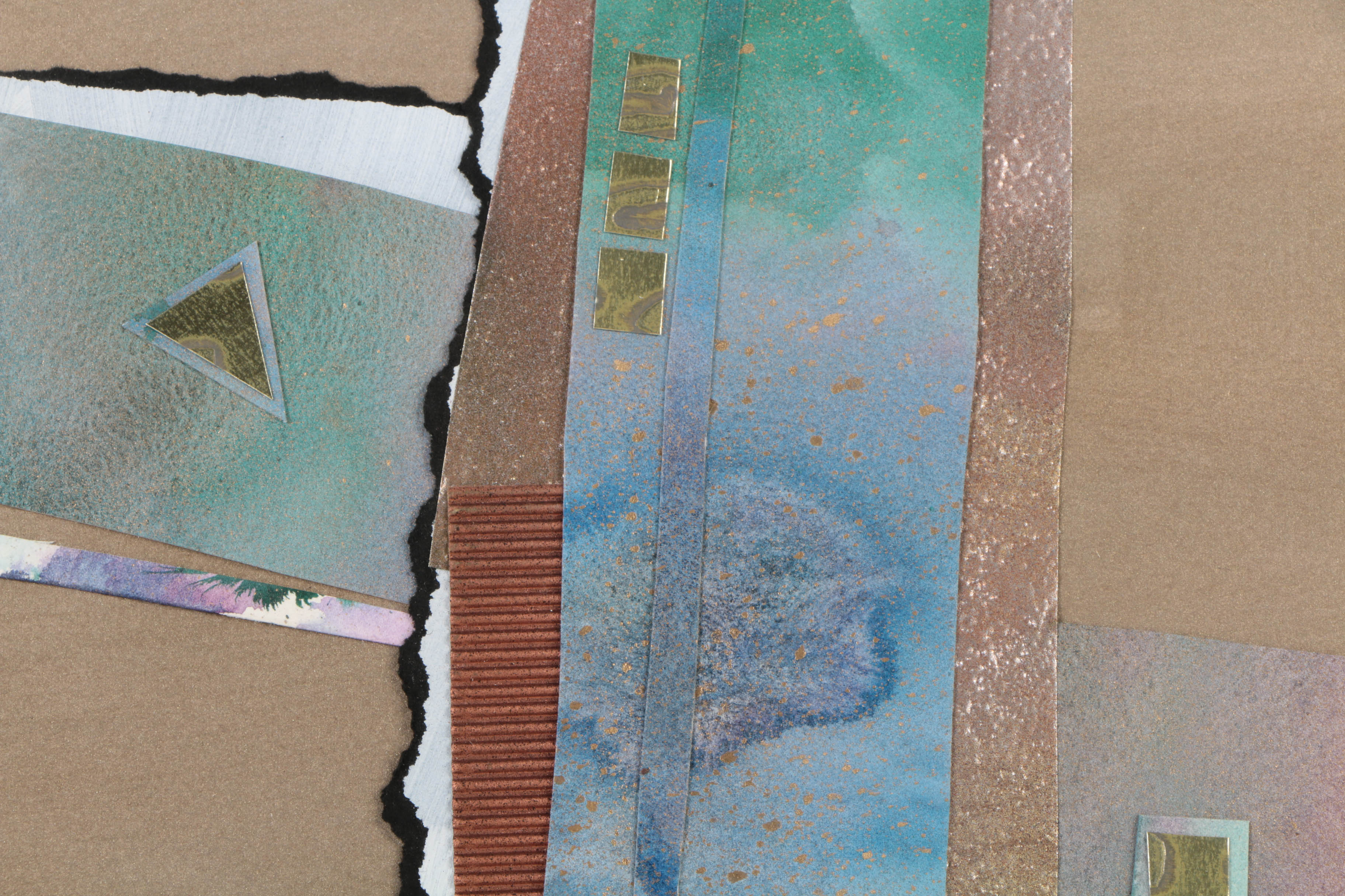 Joy Broe Mixed Media on Paper "Oasis 2"