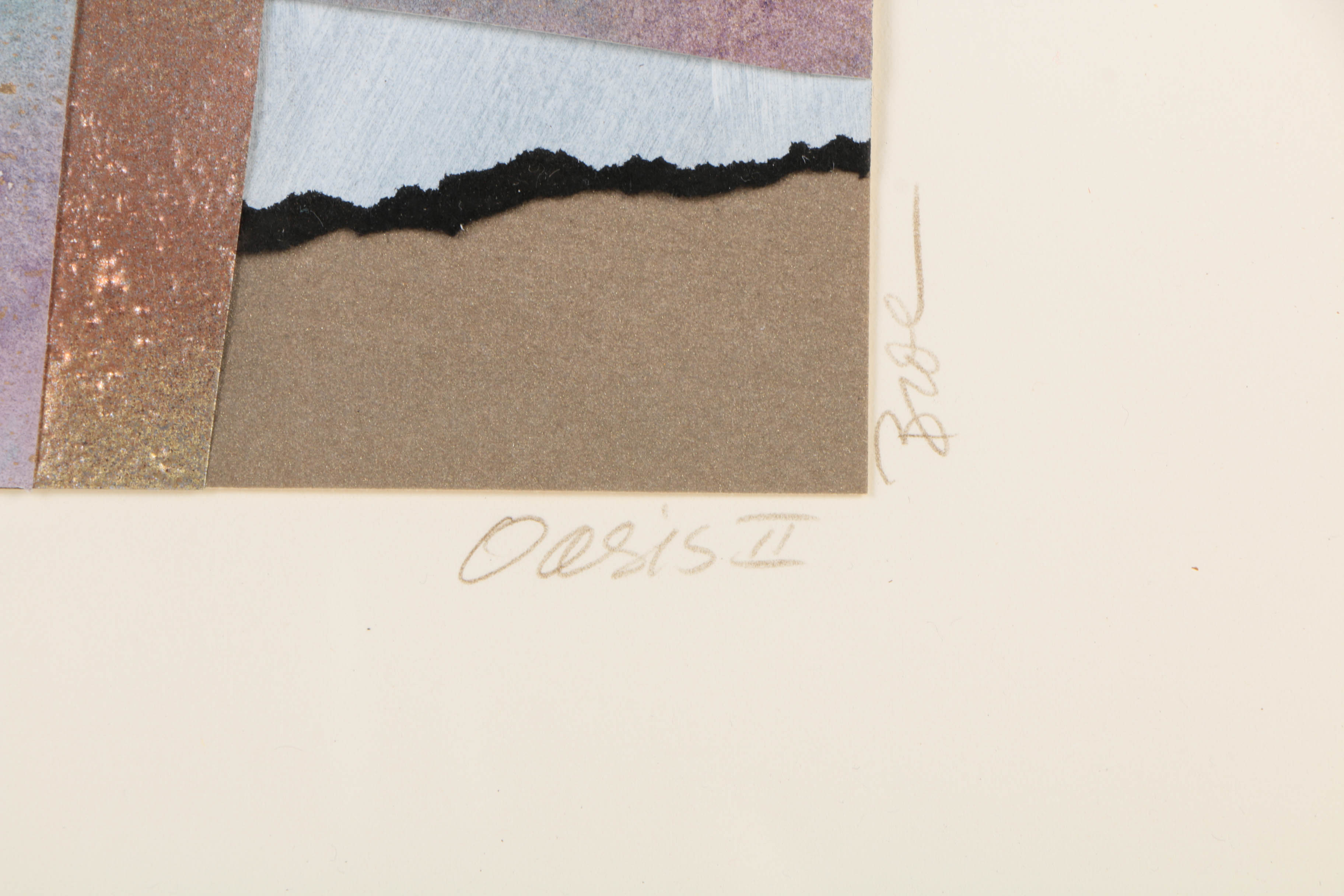 Joy Broe Mixed Media on Paper "Oasis 2"