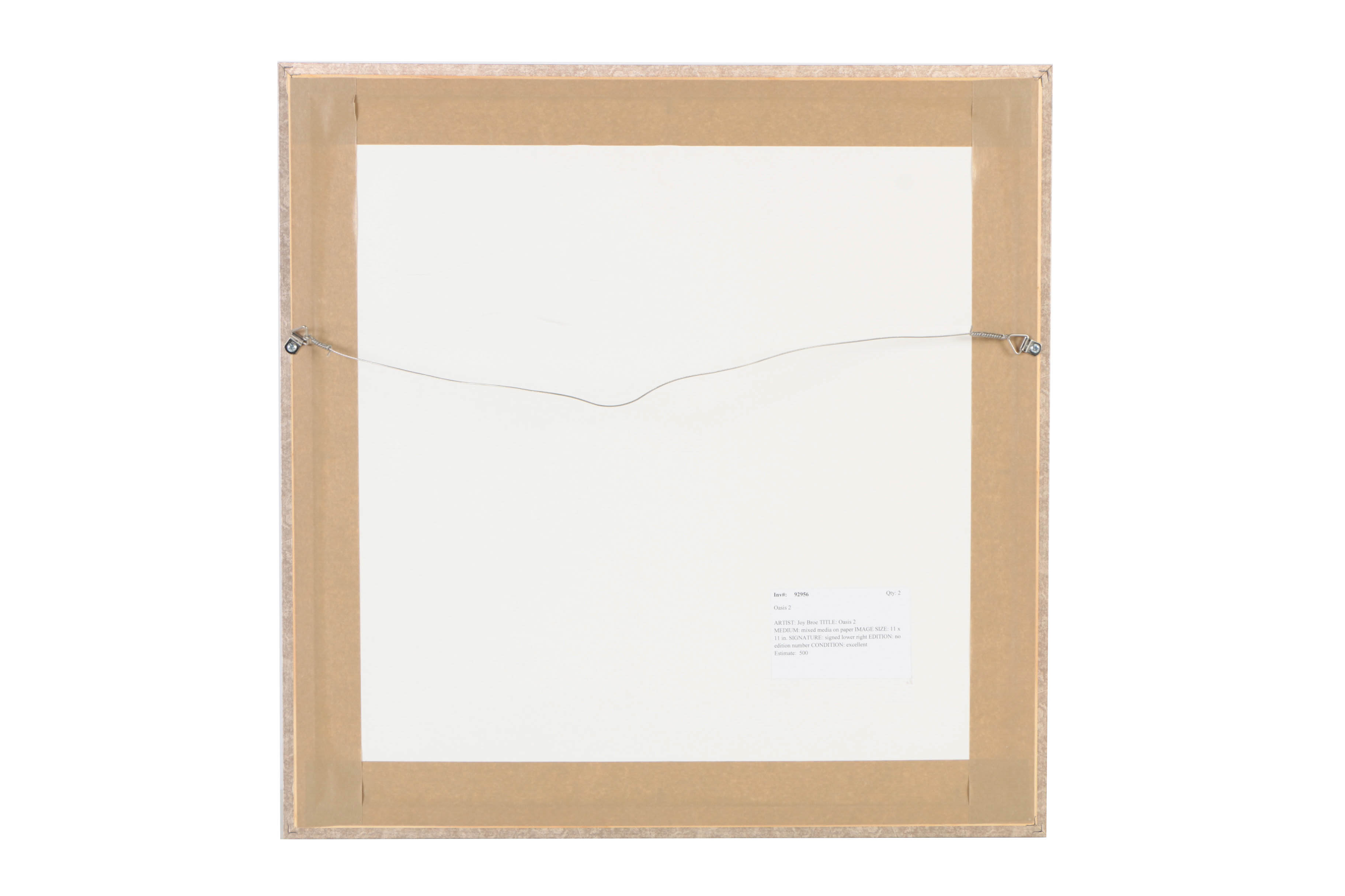 Joy Broe Mixed Media on Paper "Oasis 2"