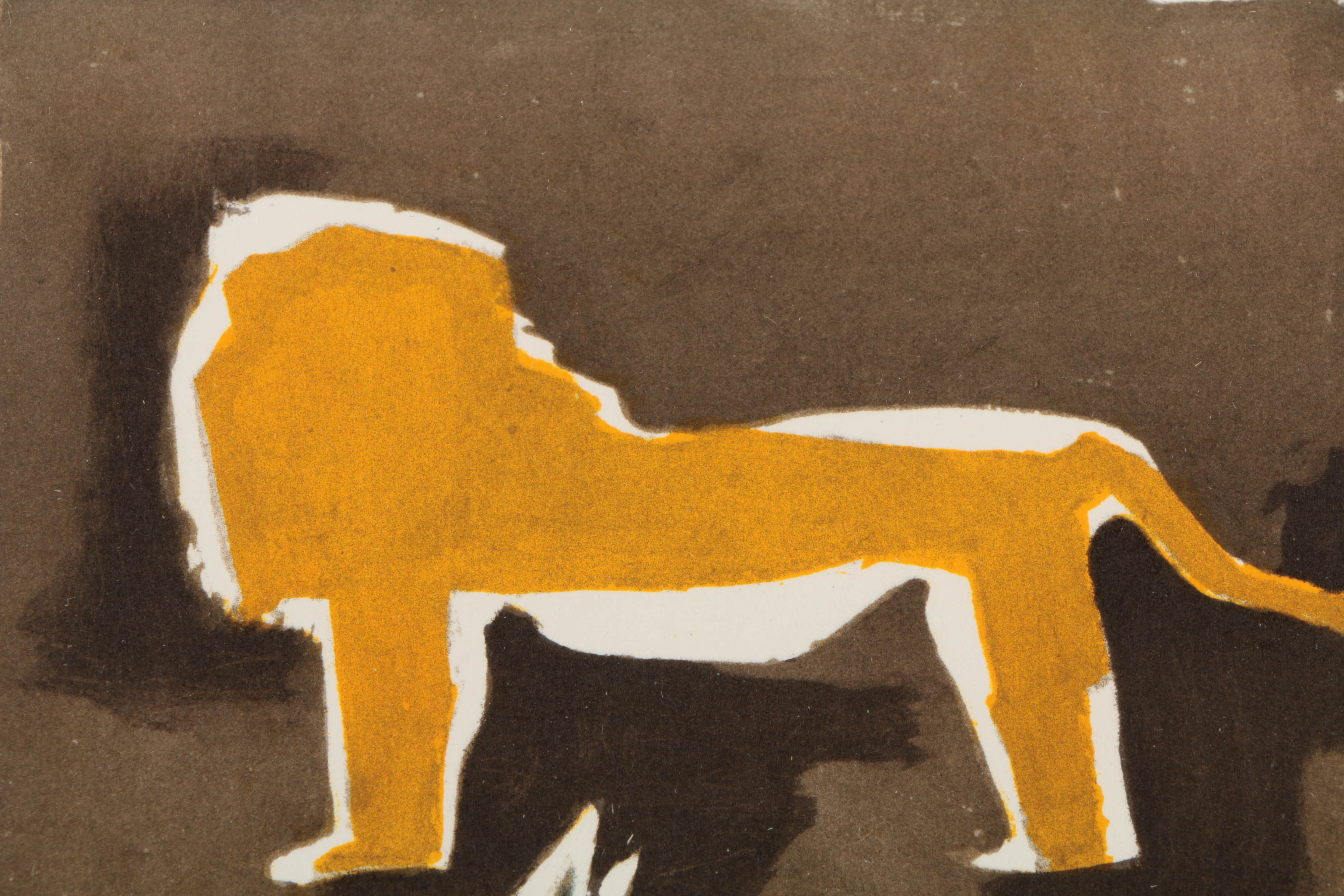 After Paul Colin Lithograph on Paper "Le Lion Le Loup Et Le Renard I"